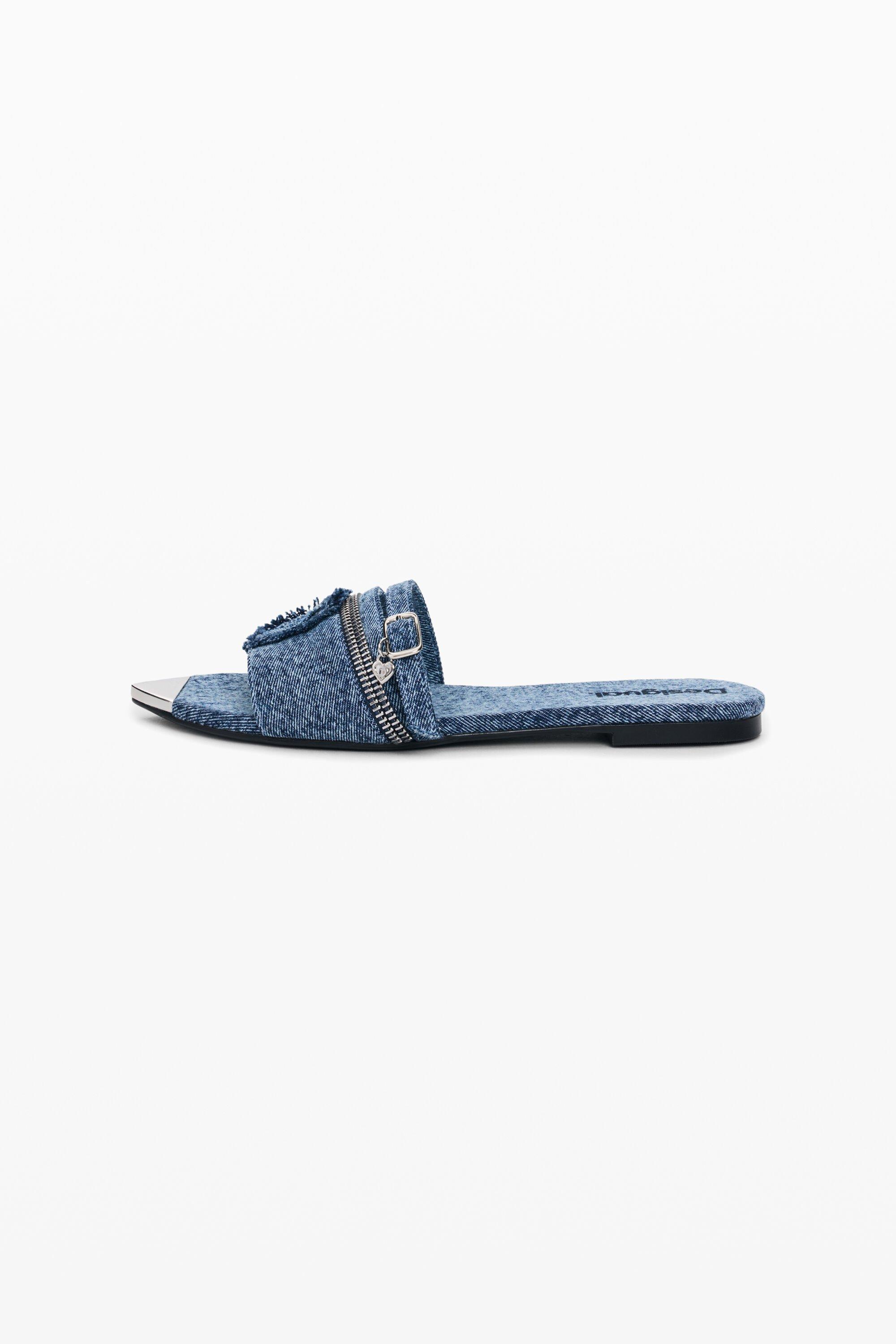 Flat denim sandal by DESIGUAL