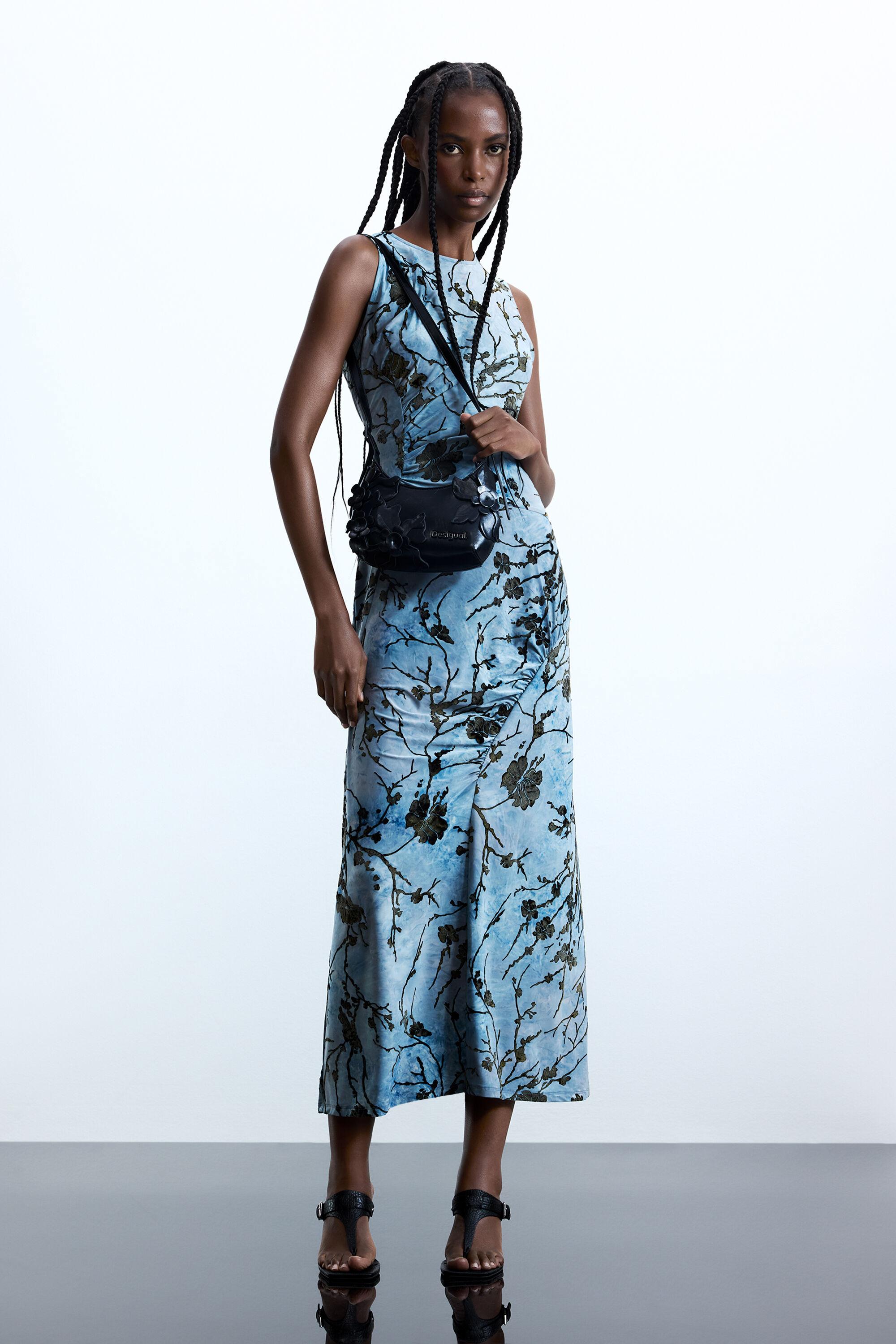 Flocked midi dress by DESIGUAL