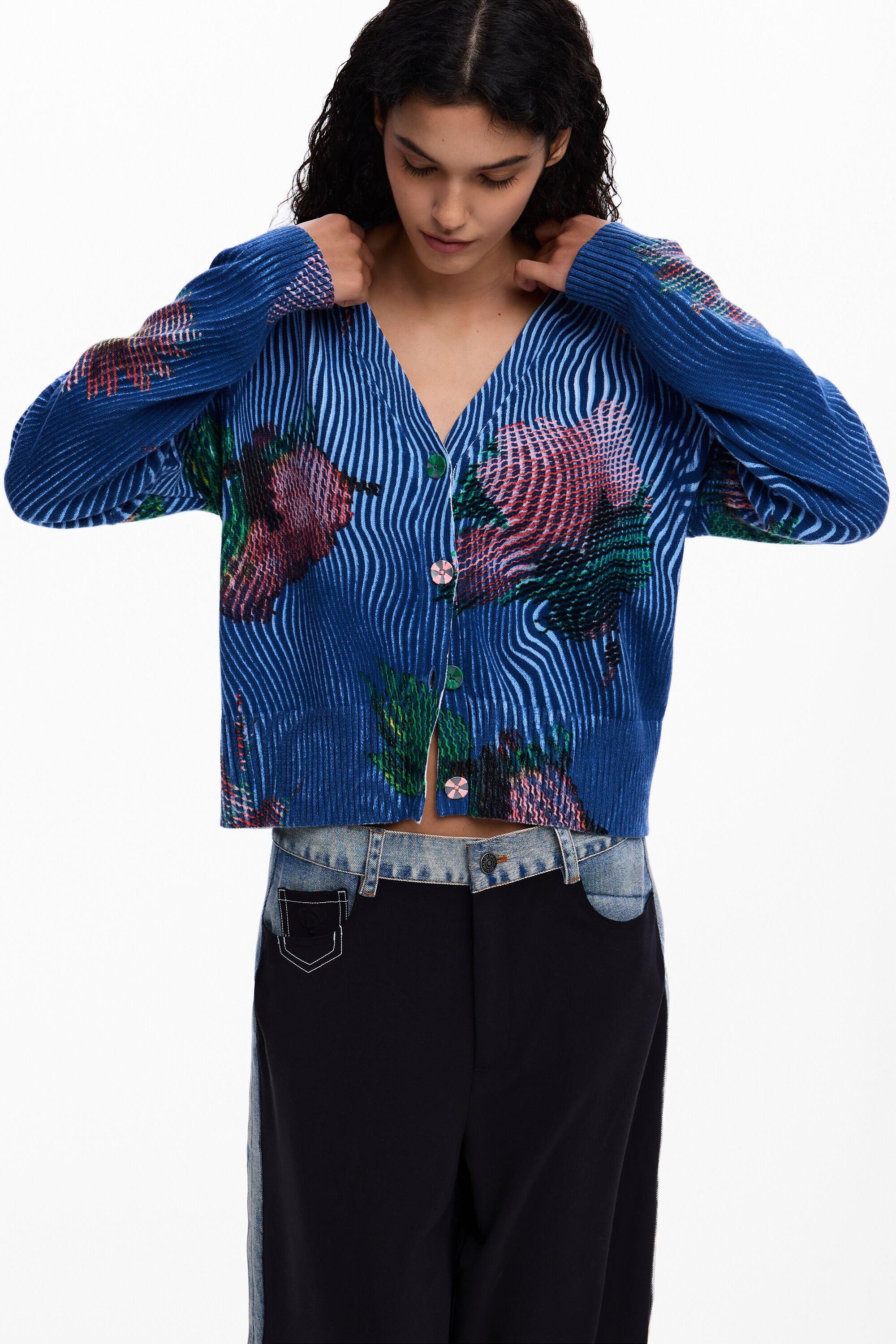 Floral cardigan sweater by DESIGUAL