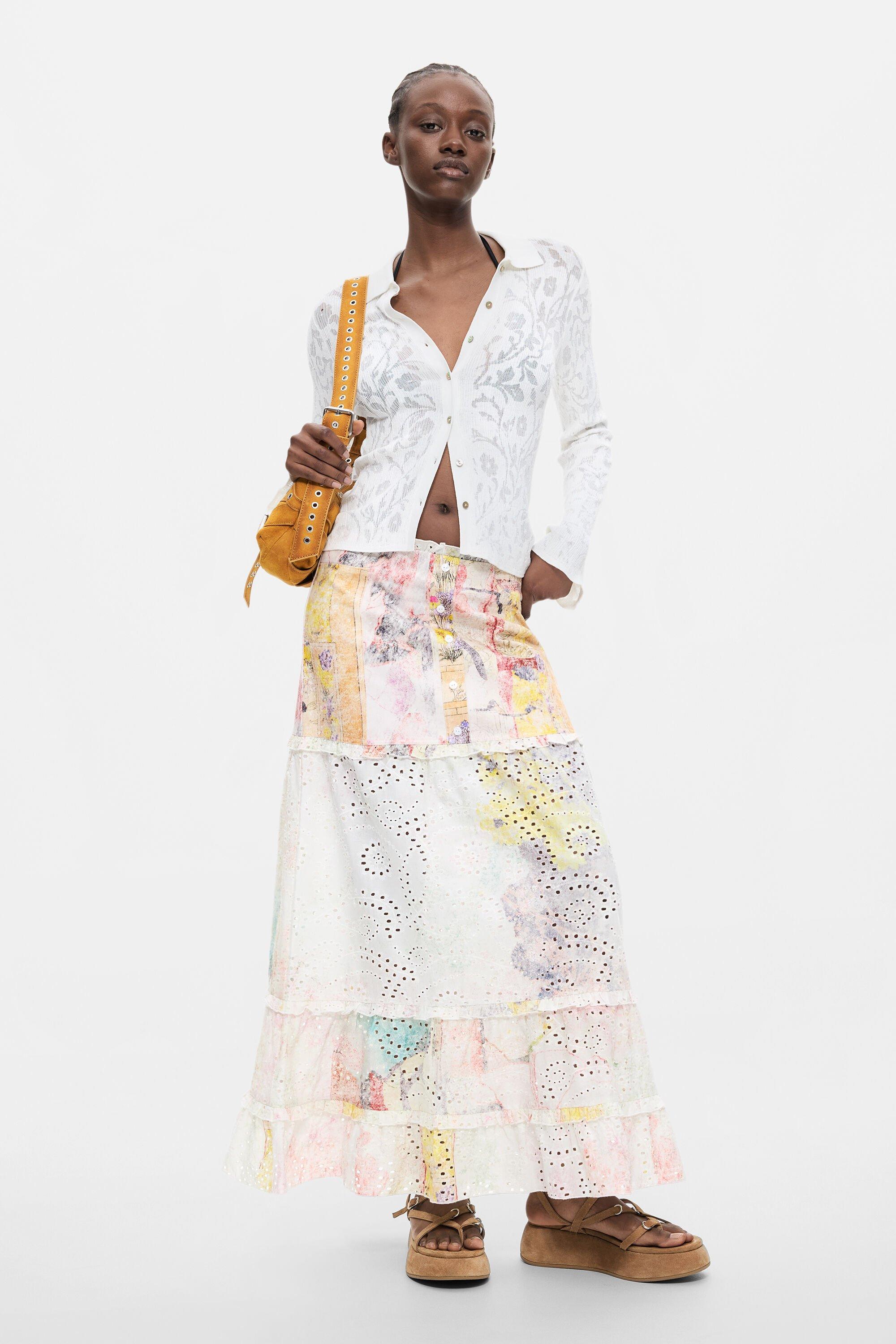 Floral printed skirt by DESIGUAL