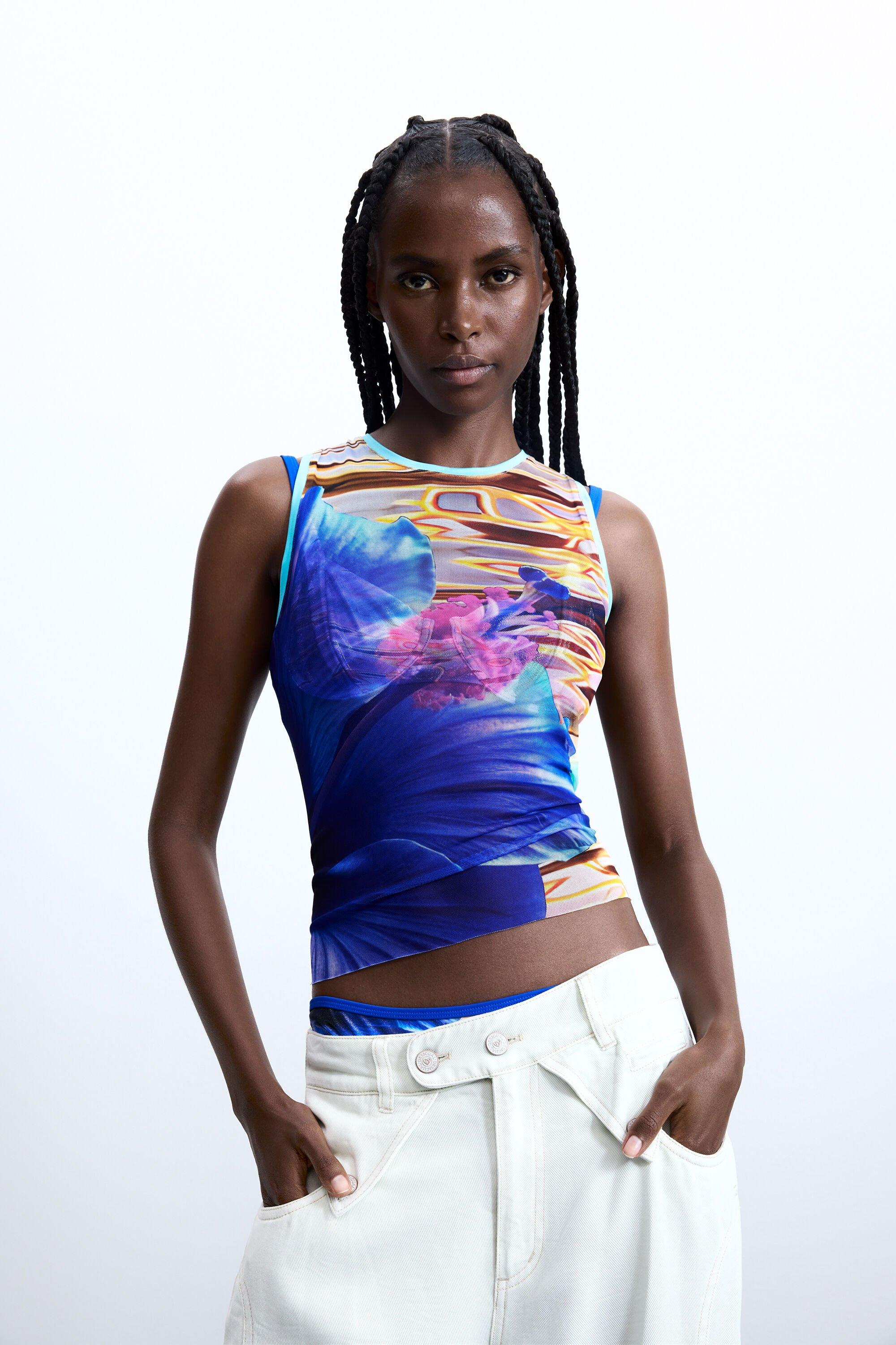 Floral water t-shirt by DESIGUAL