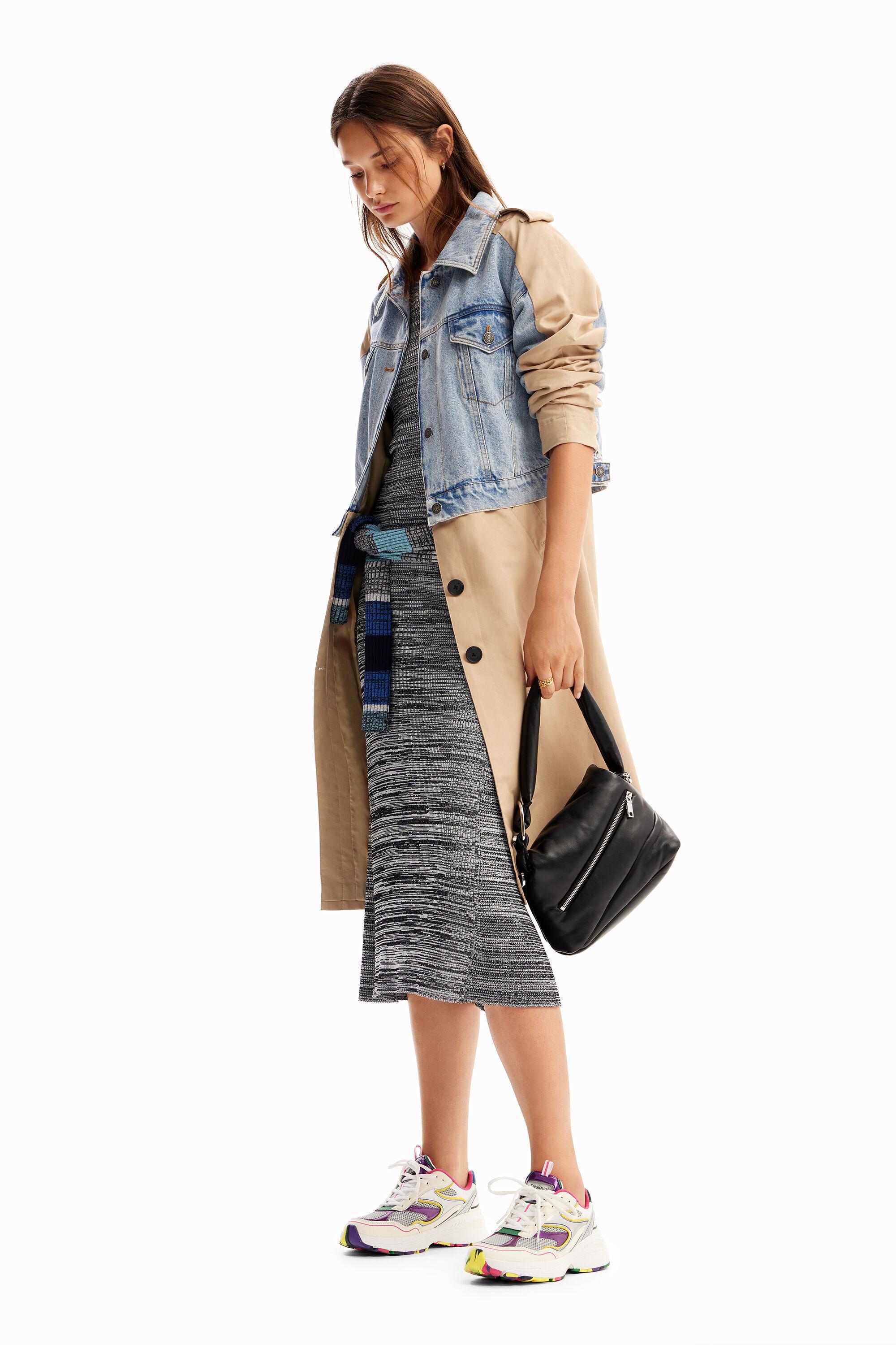 Hybrid denim trench coat by DESIGUAL