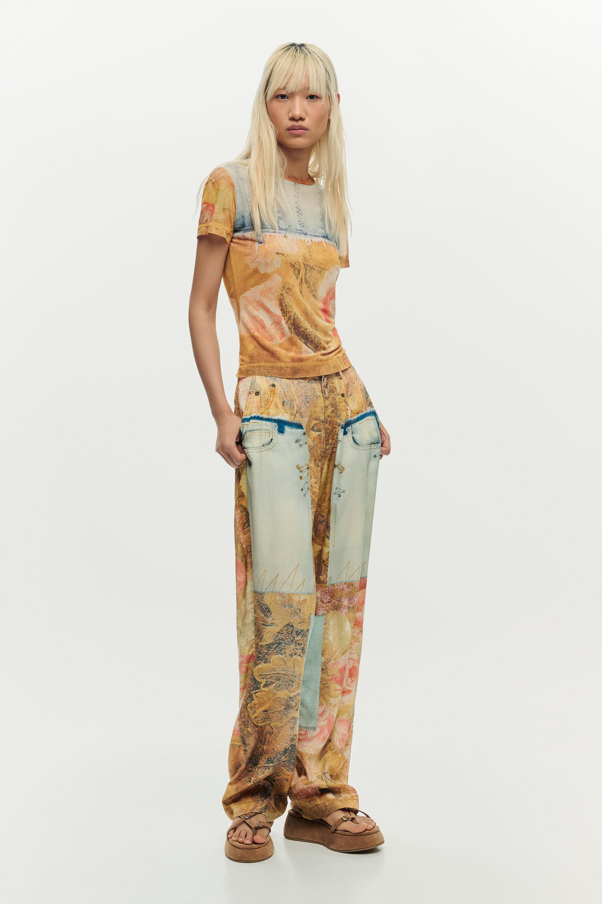 Hybrid printed trousers by DESIGUAL