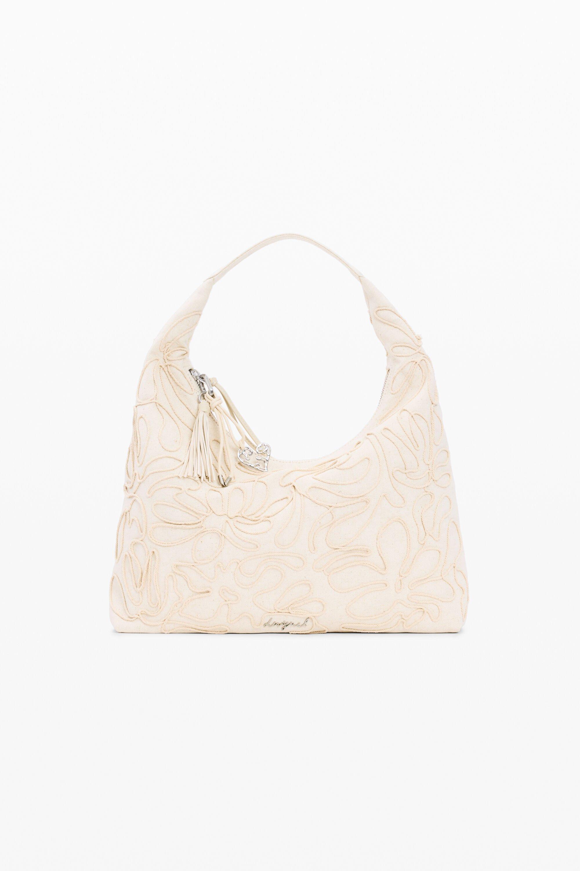 Large canvas flower bag by DESIGUAL