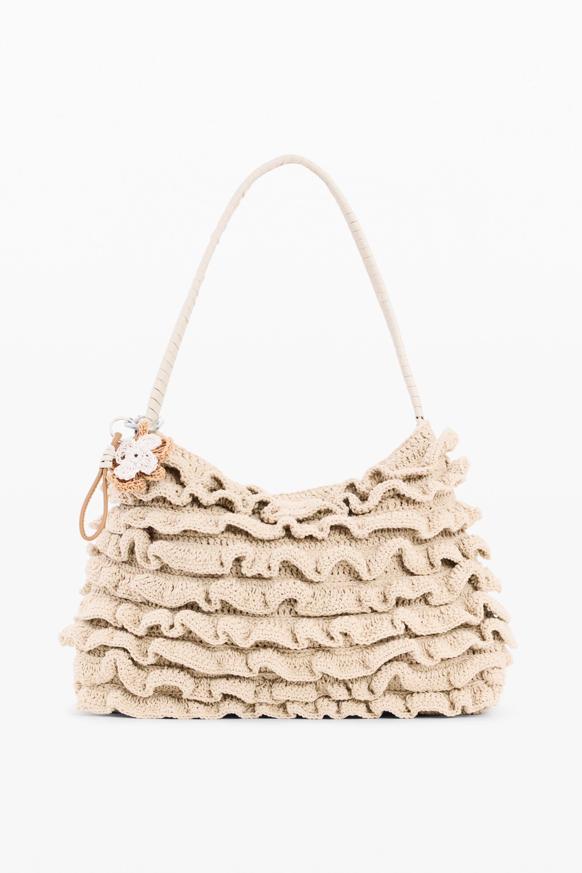 Large crochet flower bag by DESIGUAL