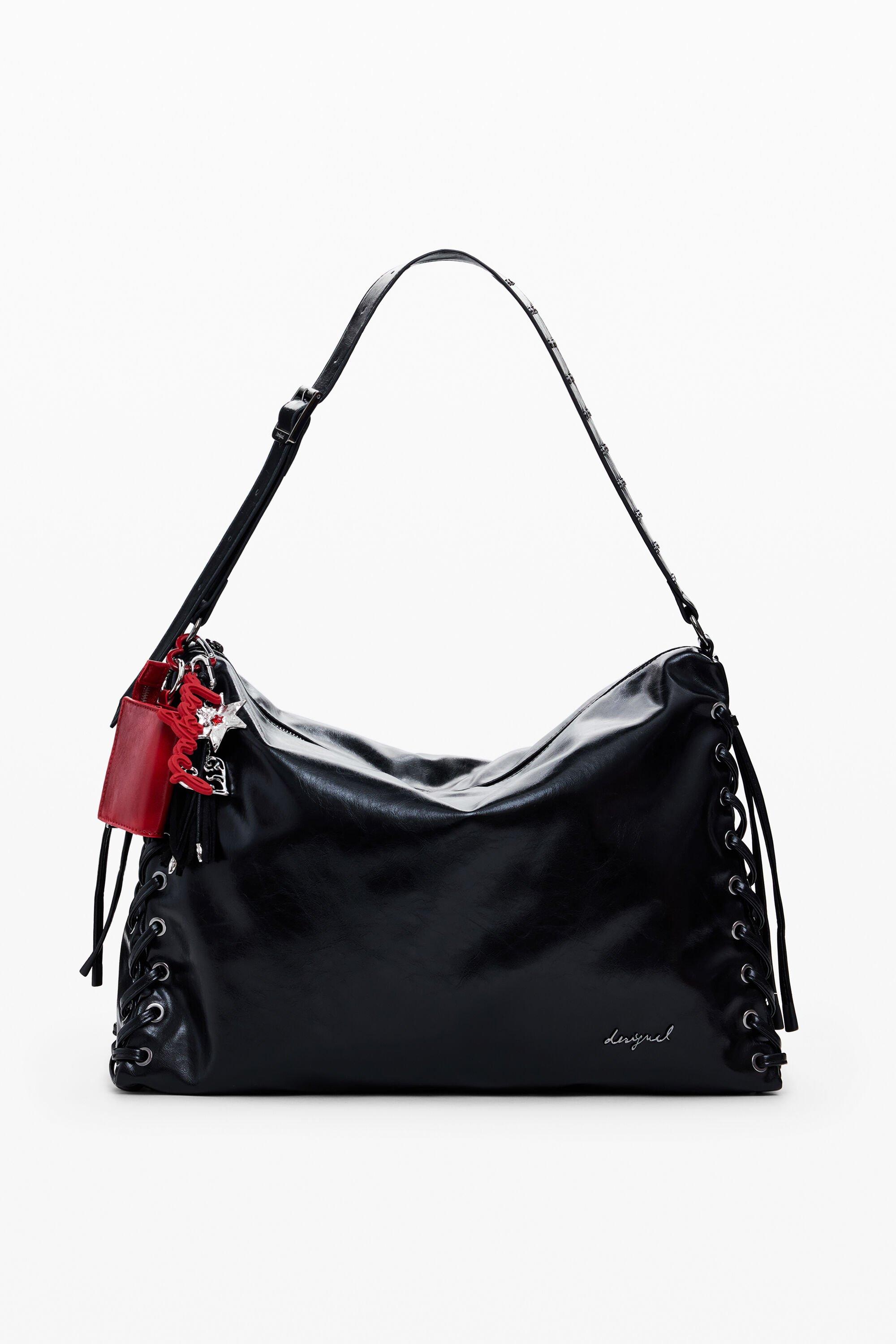 Large shiny woven bag by DESIGUAL