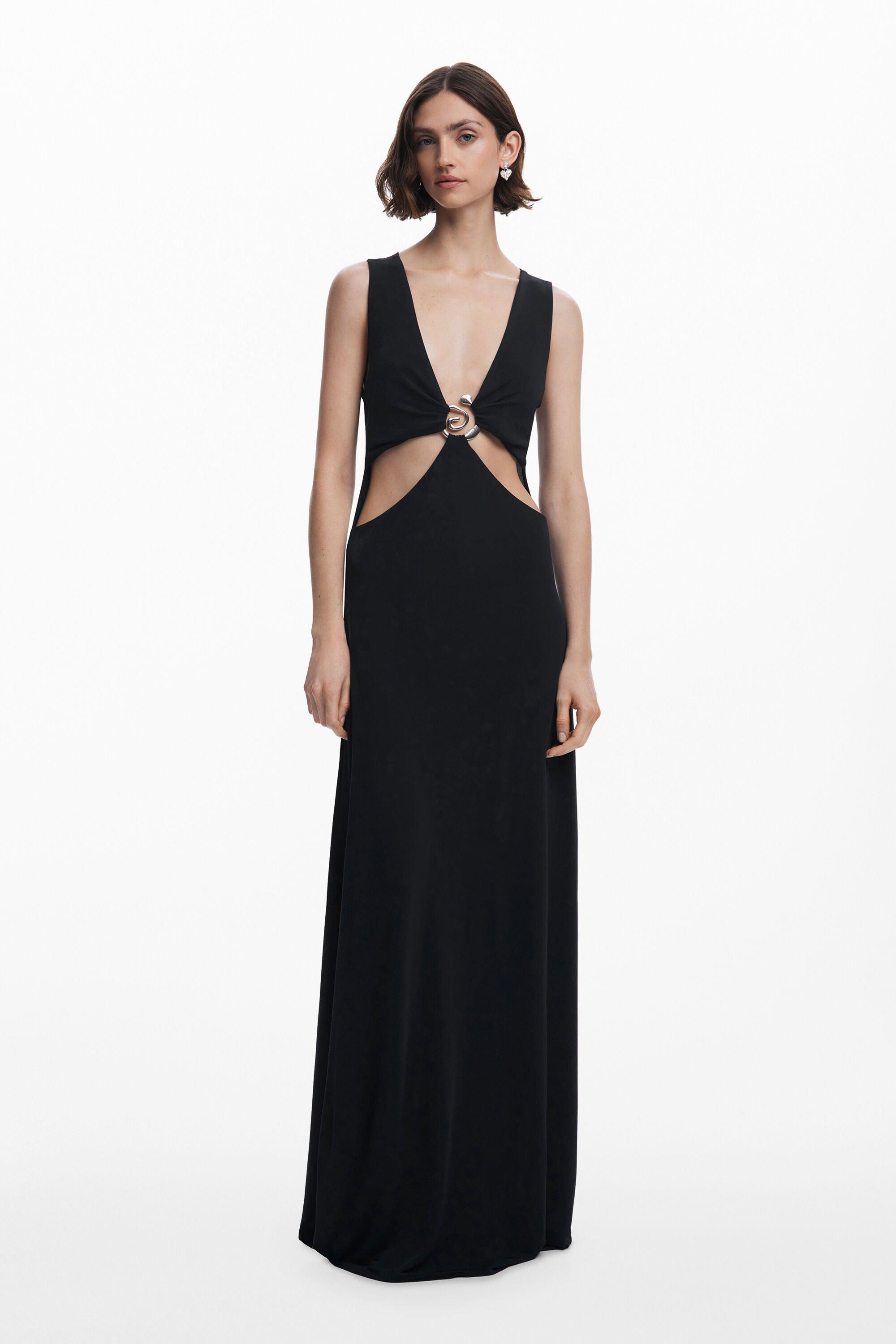 Long dress with metallic appliqué by DESIGUAL