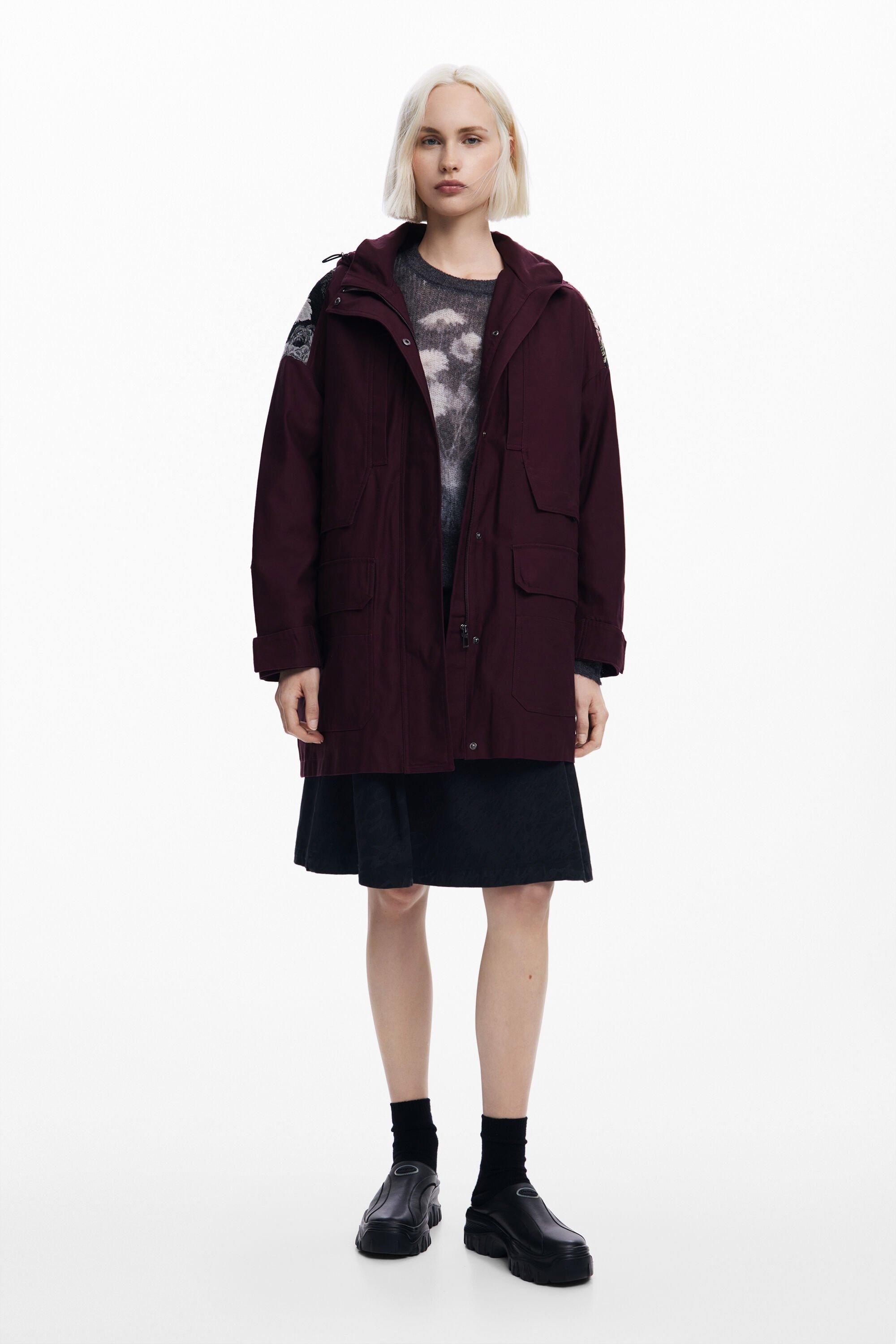 Long jacket with patches by DESIGUAL
