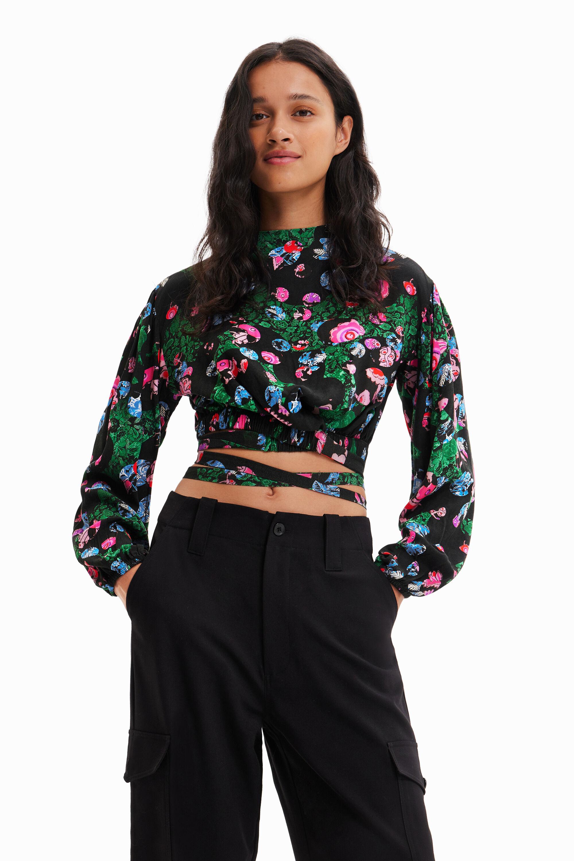 M. Christian Lacroix cropped floral blouse by DESIGUAL