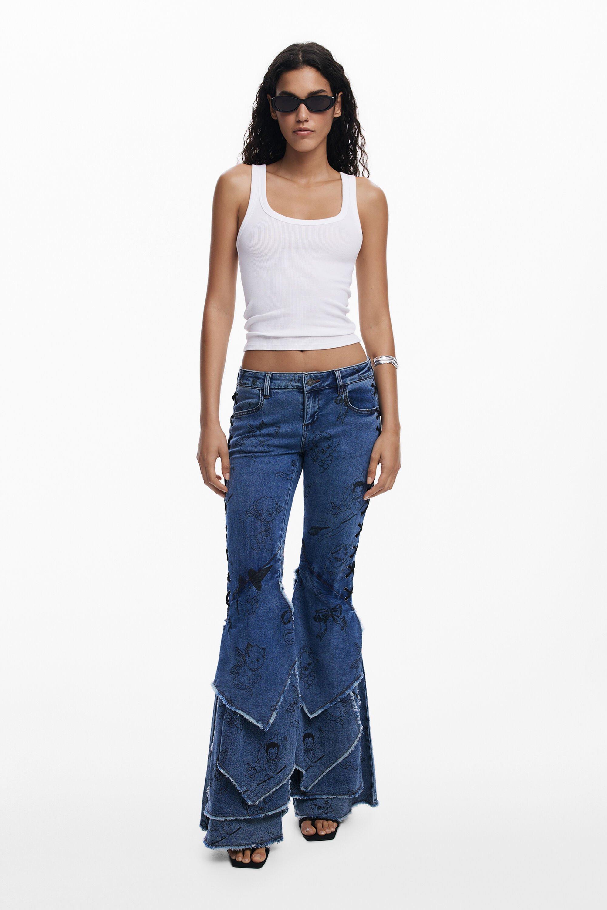 María Escoté denim pants by DESIGUAL
