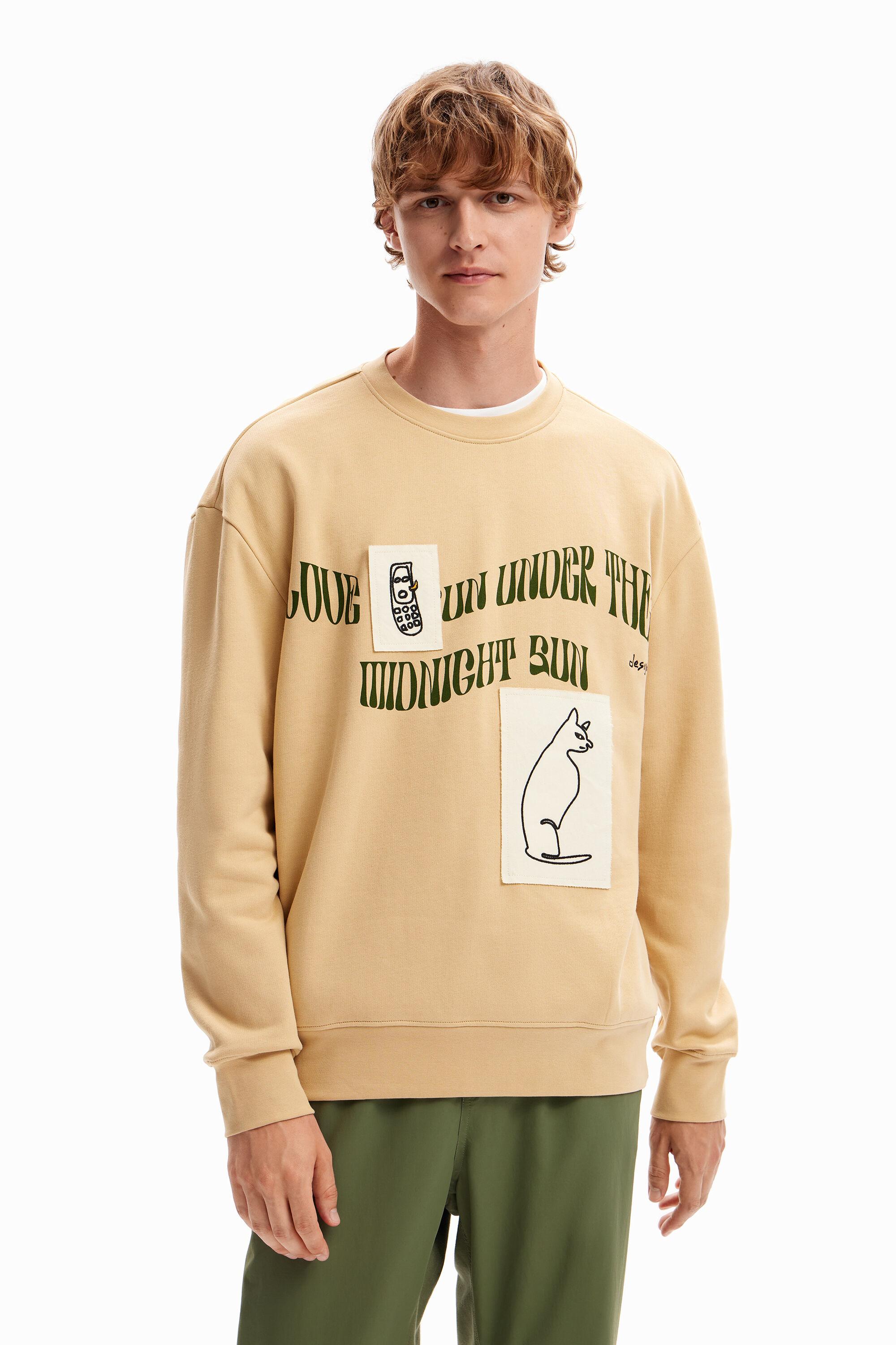 Message patches sweatshirt by DESIGUAL