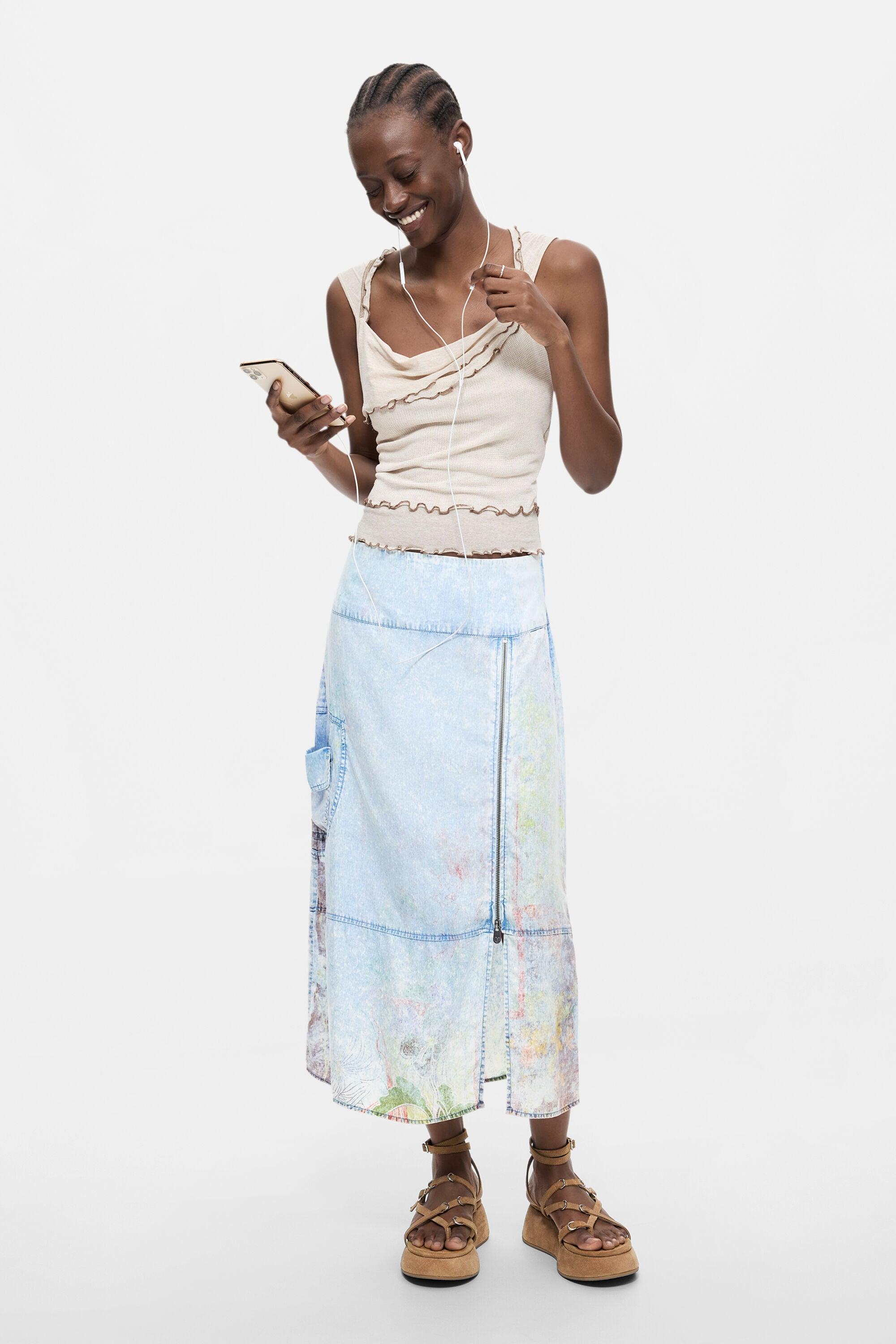 Midi denim skirt by DESIGUAL