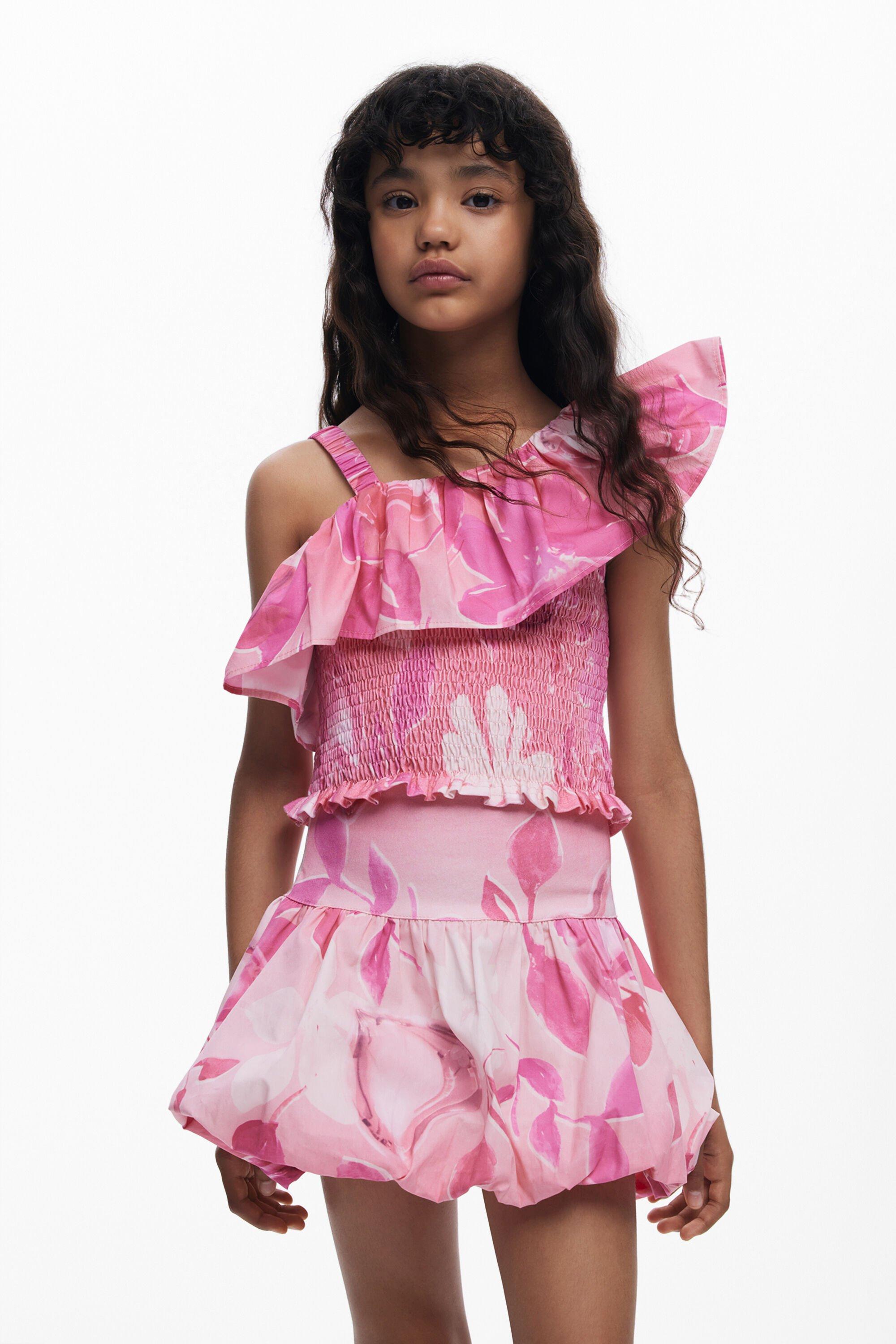 Mini peplum floral skirt by DESIGUAL