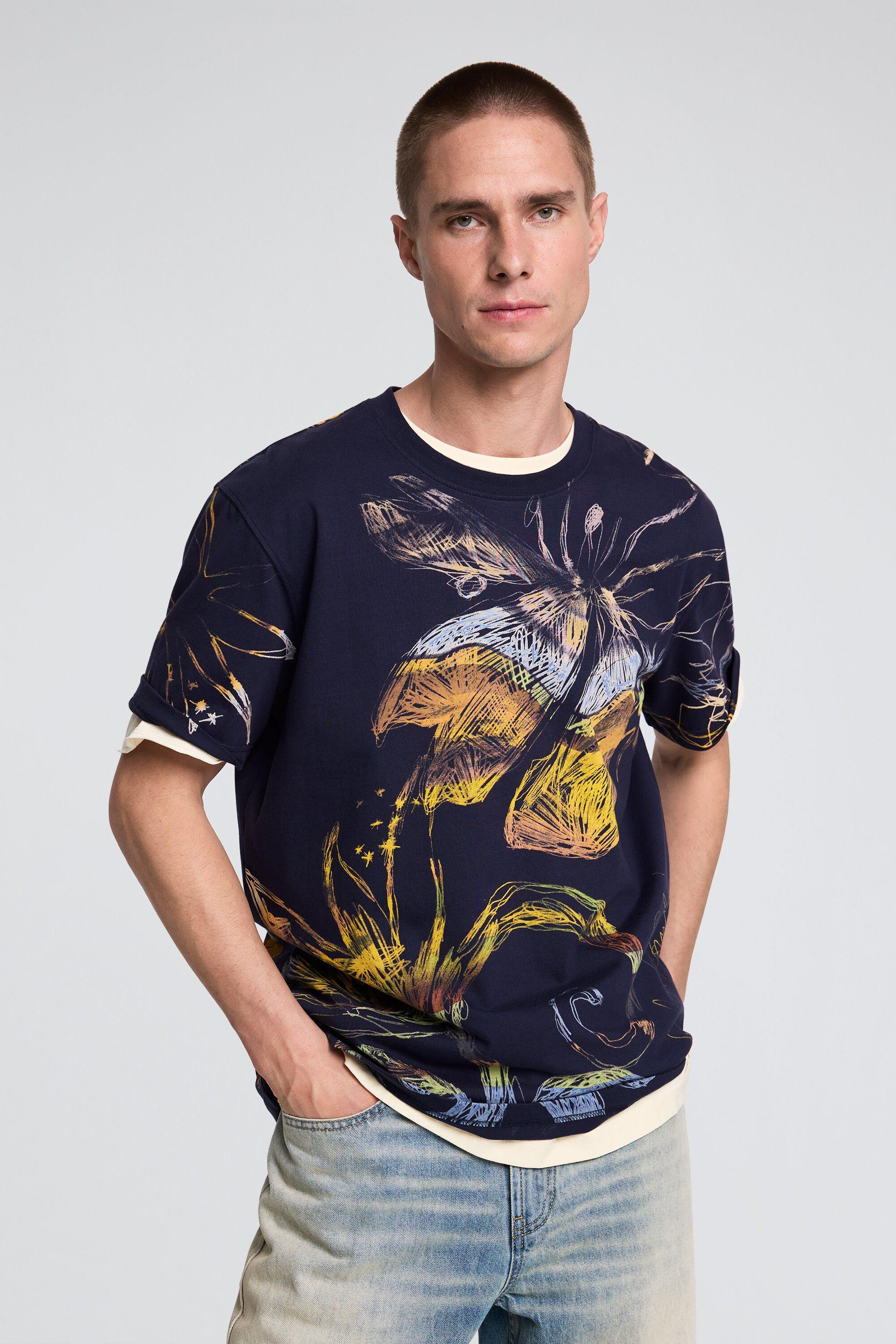 Organic print T-shirt by DESIGUAL