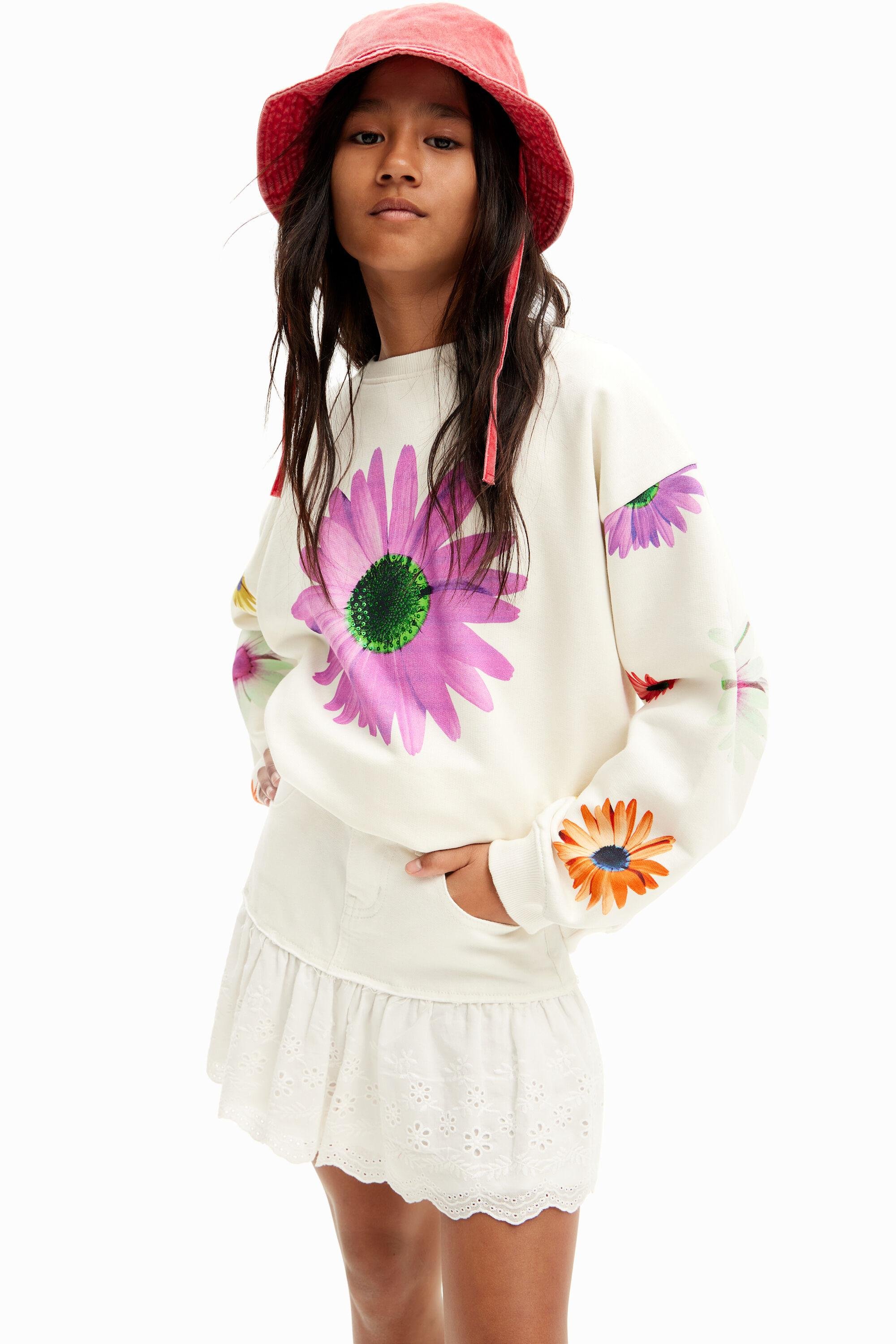 Oversize daisy sweatshirt by DESIGUAL