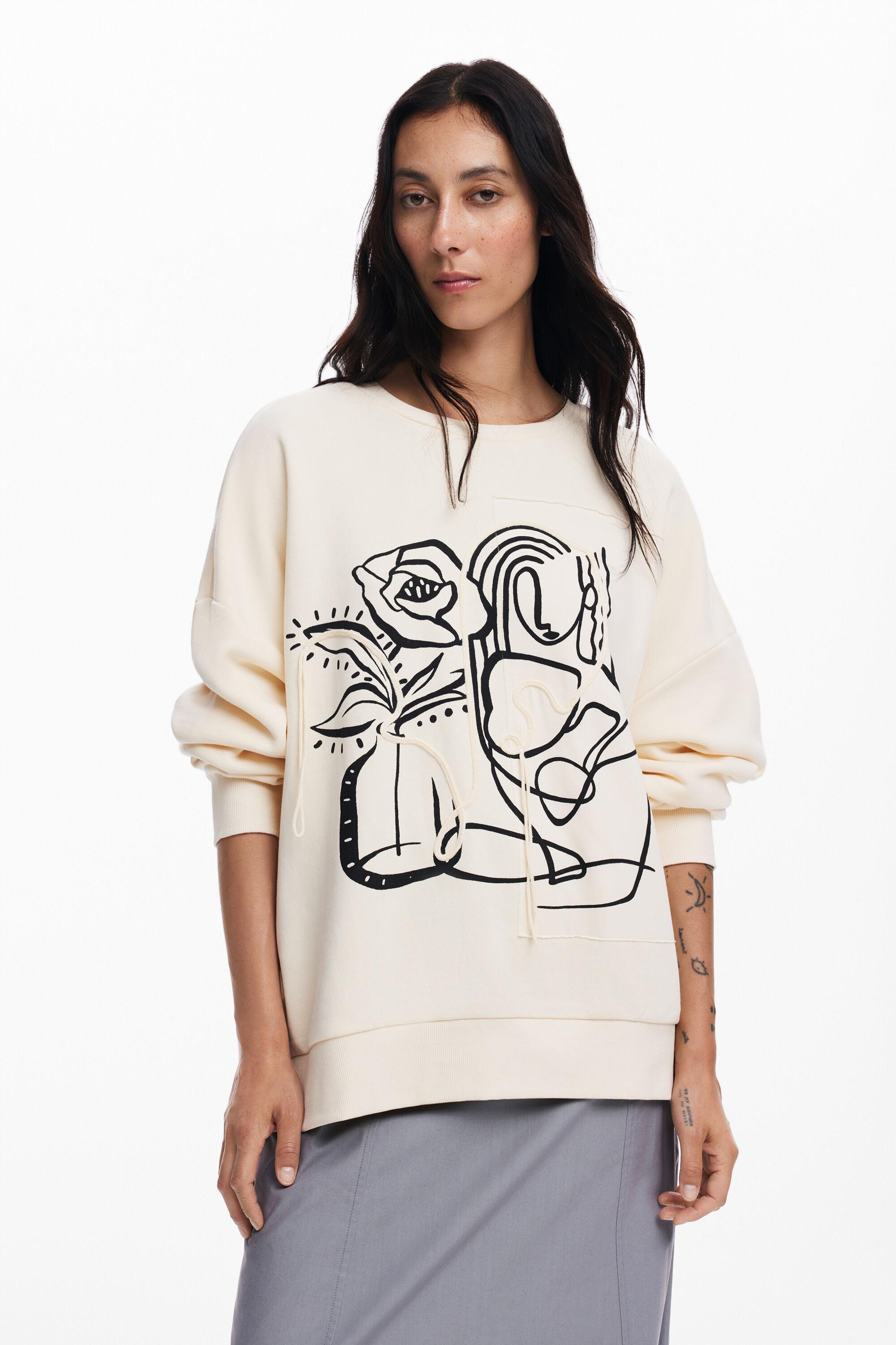 Oversized floral sweatshirt by DESIGUAL