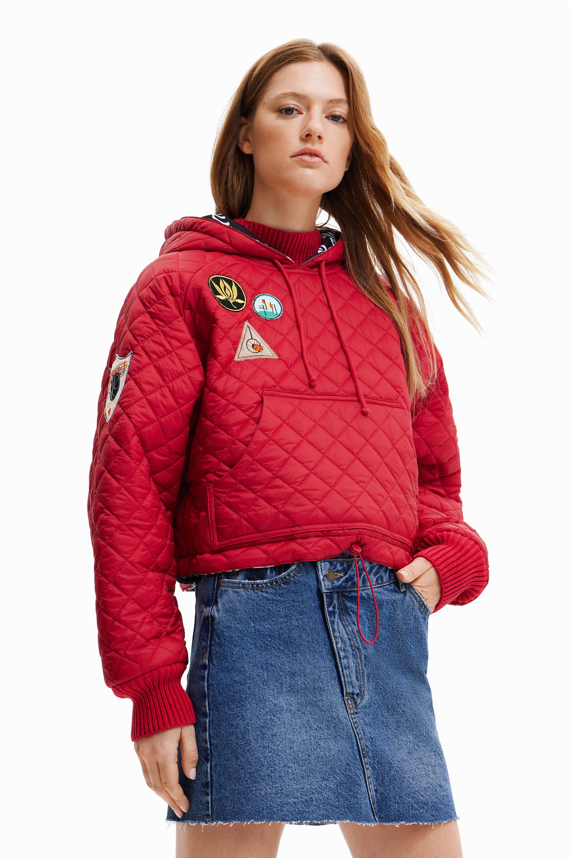 Padded hoodie with patches by DESIGUAL