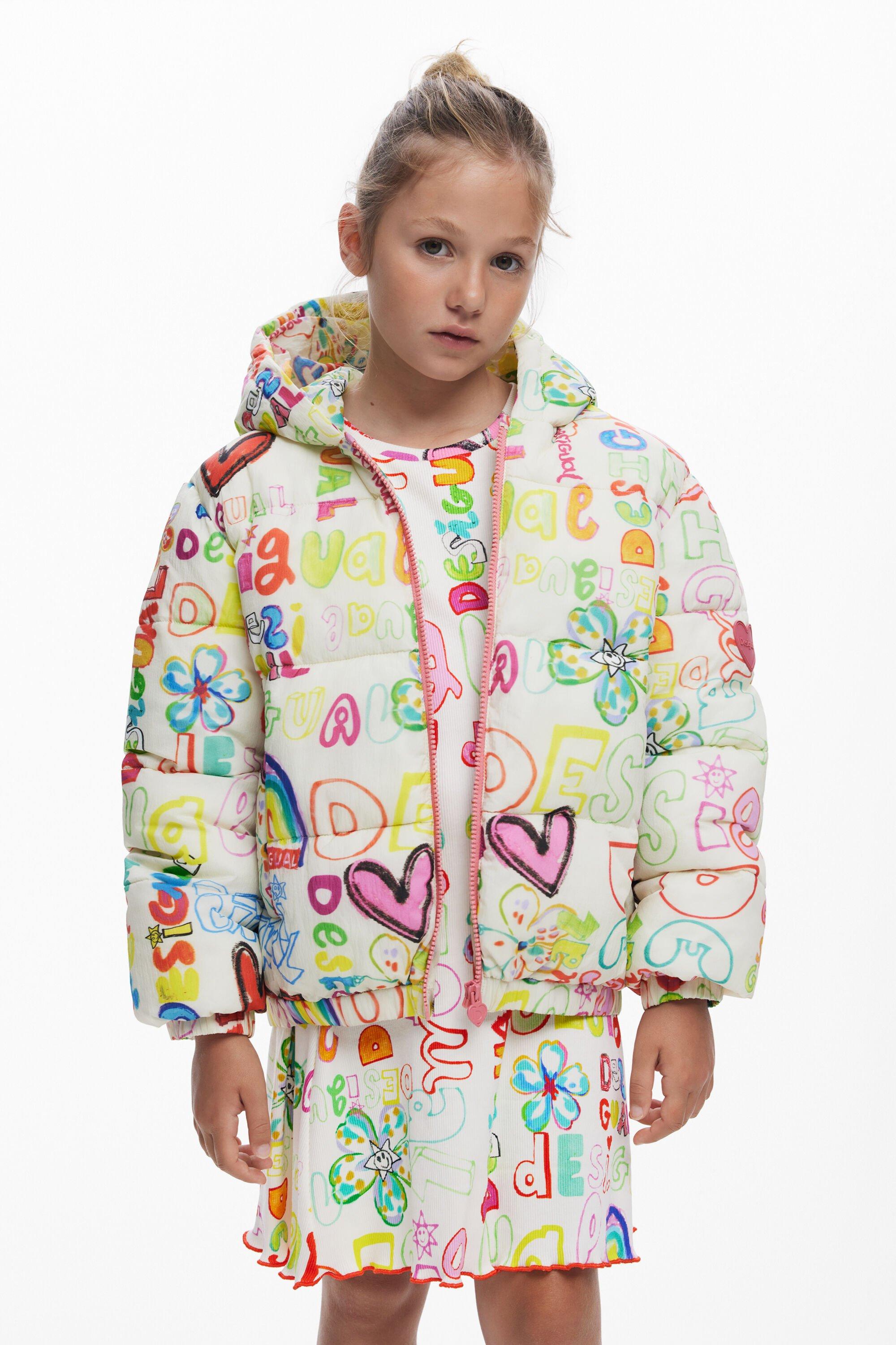 Padded jacket with lettering by DESIGUAL