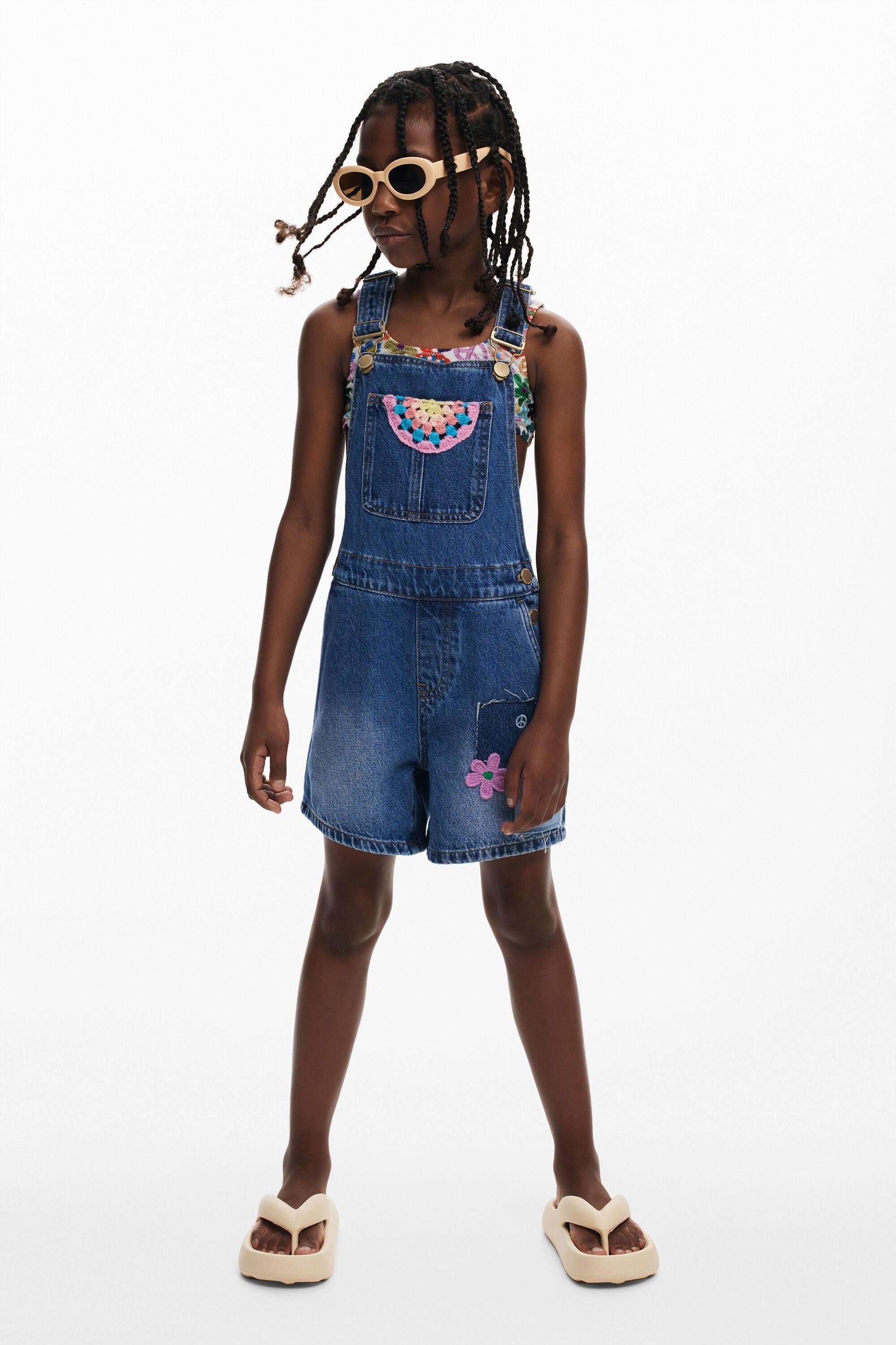 Patchwork denim dungarees by DESIGUAL