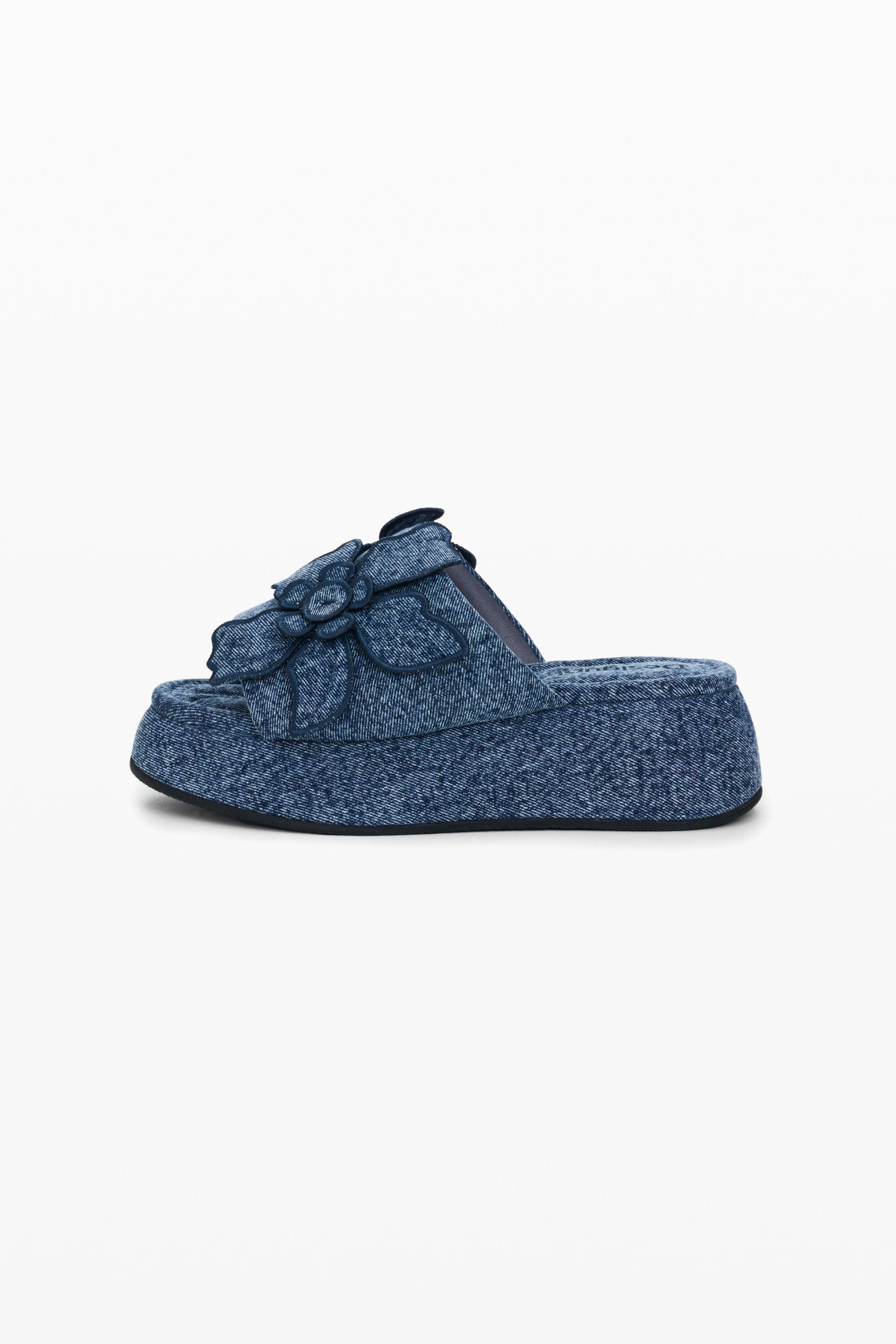 Platform denim sandal by DESIGUAL
