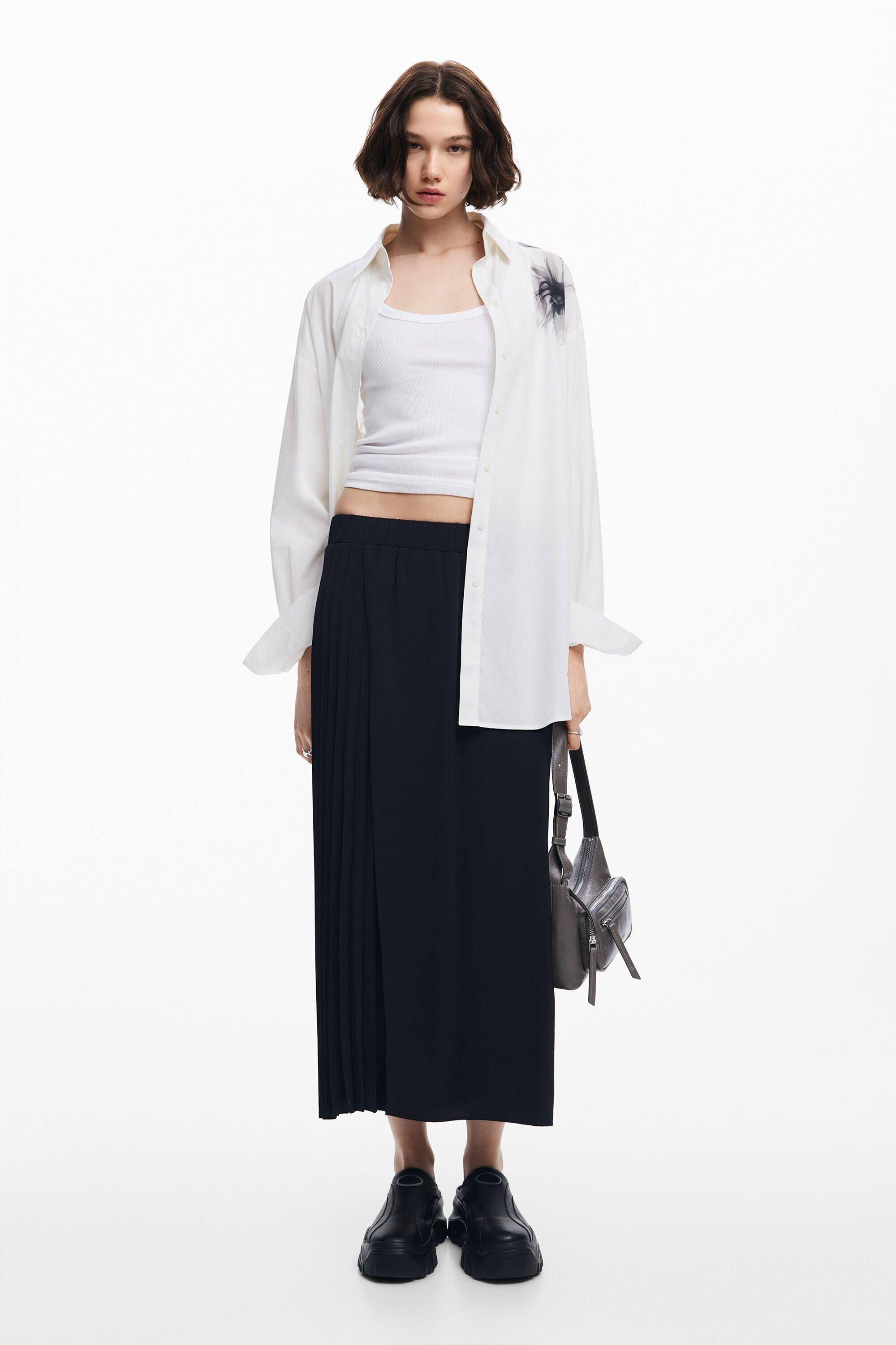 Pleated midi skirt by DESIGUAL