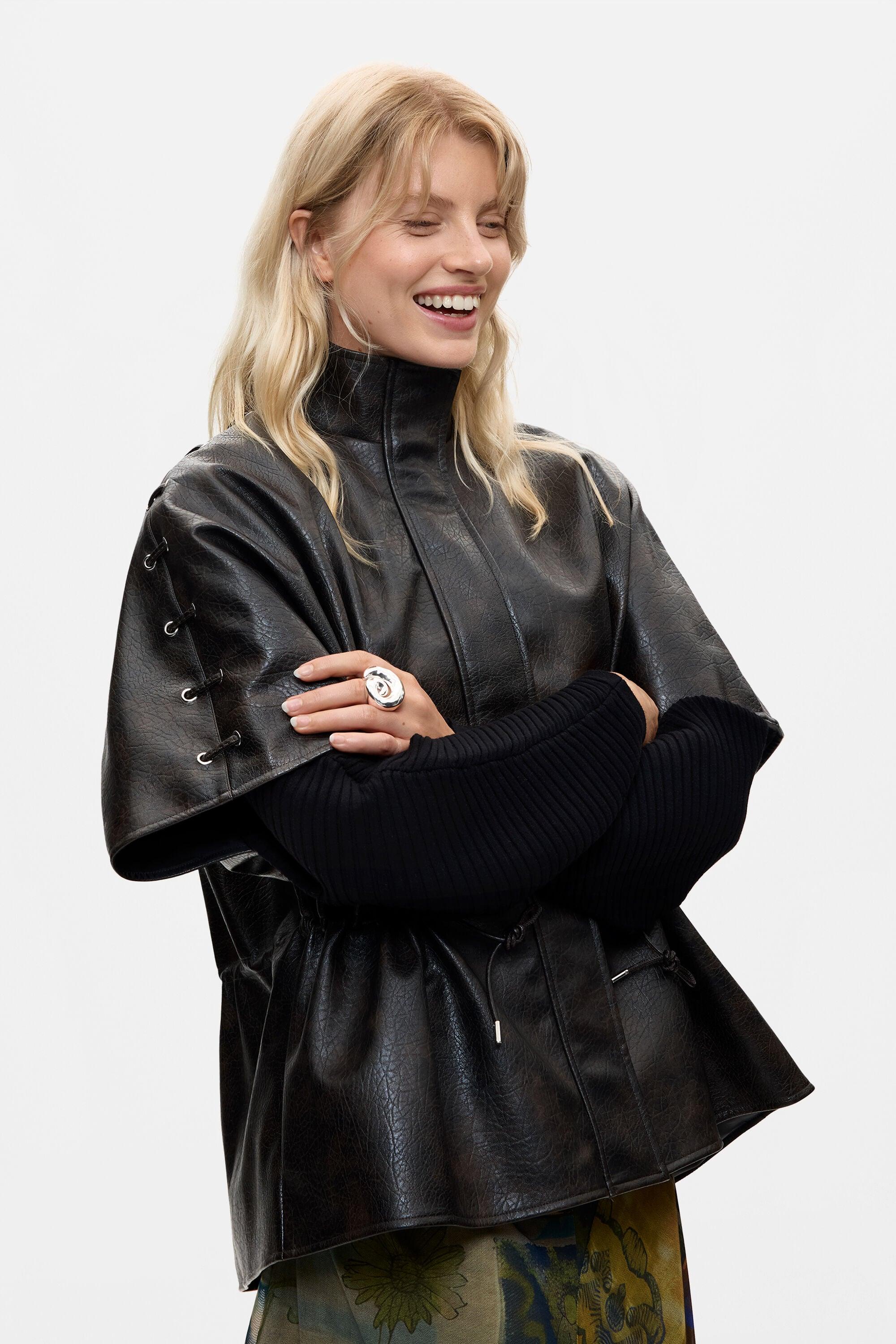 Poncho Leather Effect by DESIGUAL