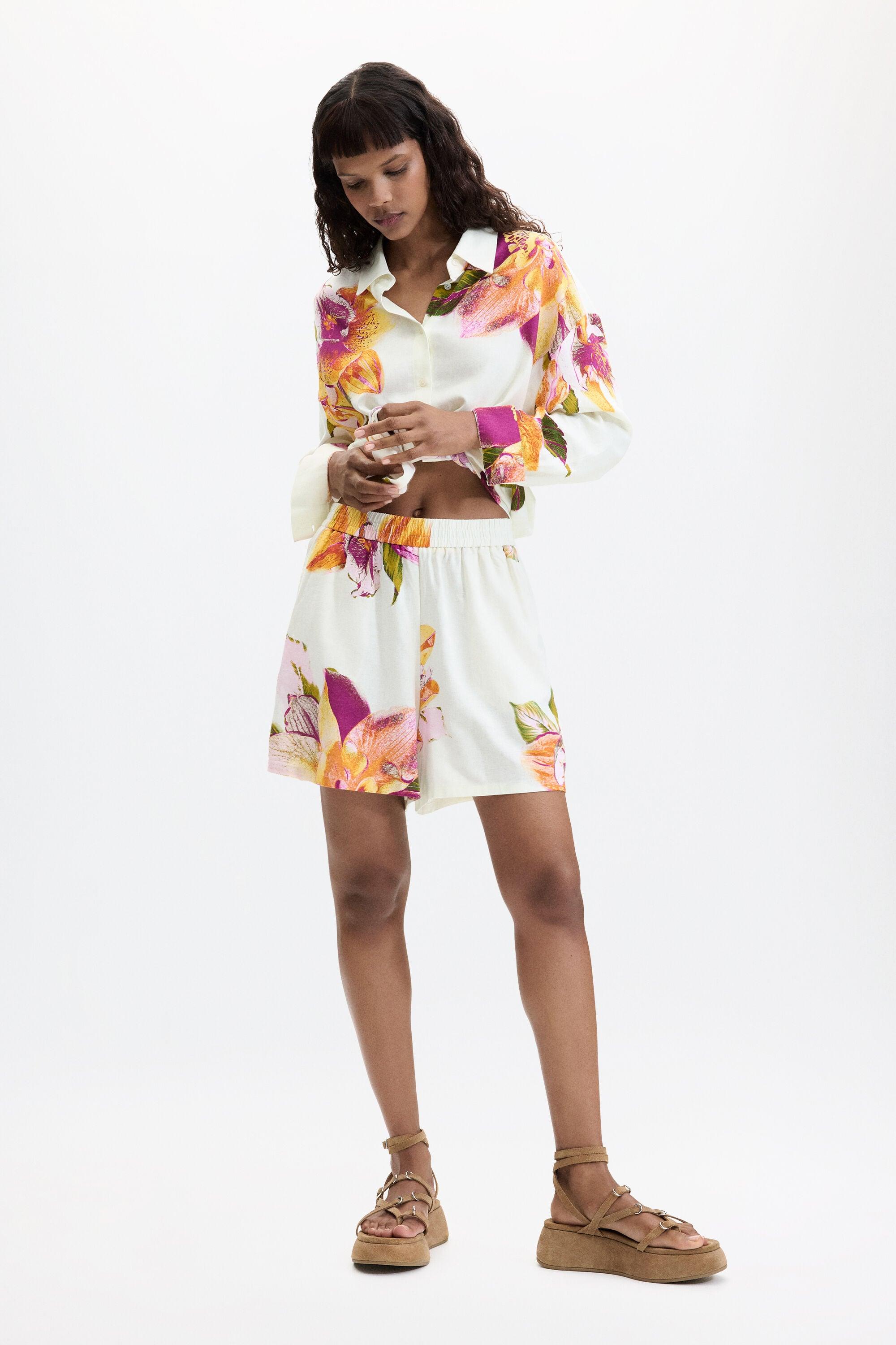 Printed Flower Shorts by DESIGUAL