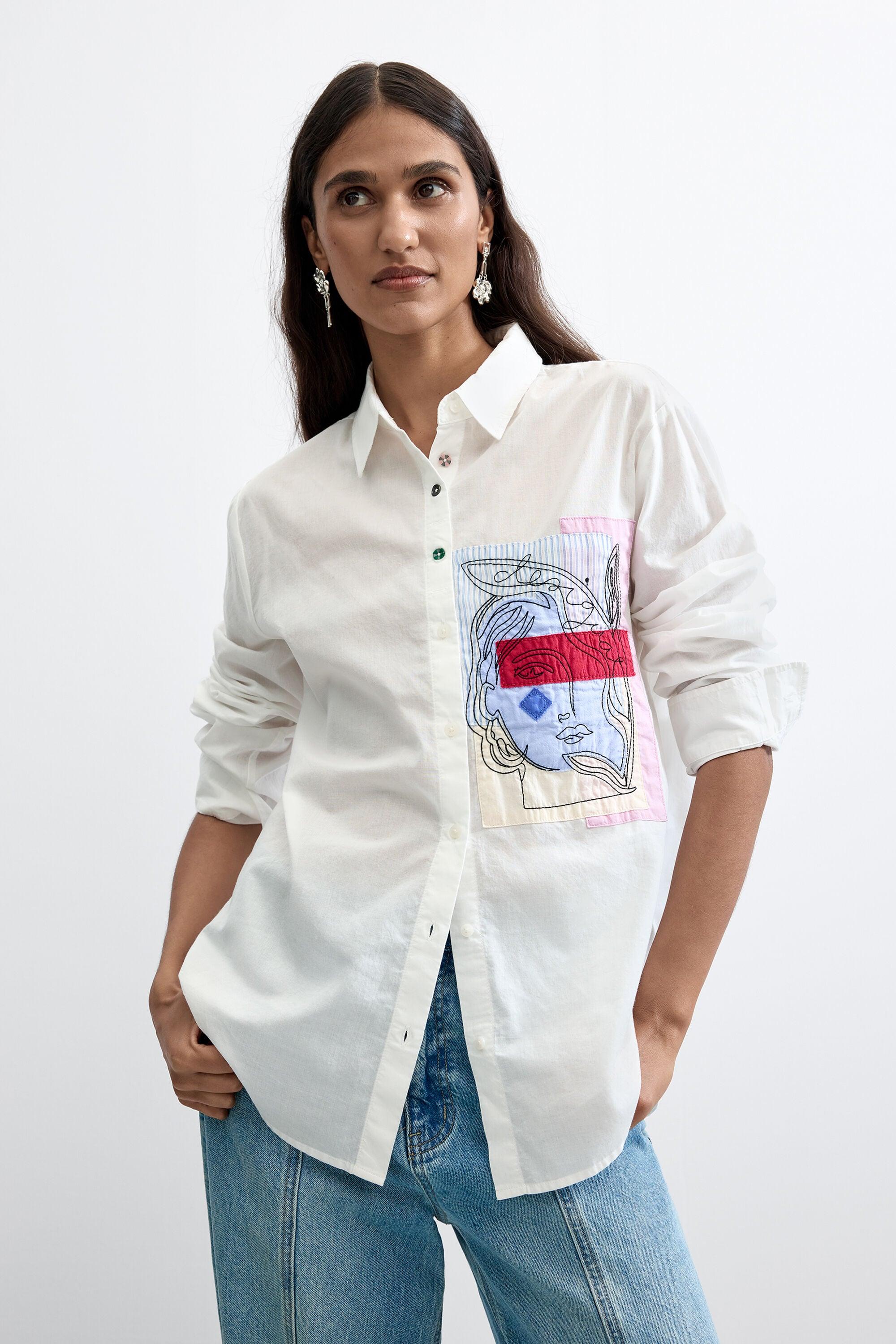 Printed Pocket Shirt 100% Cotton by DESIGUAL