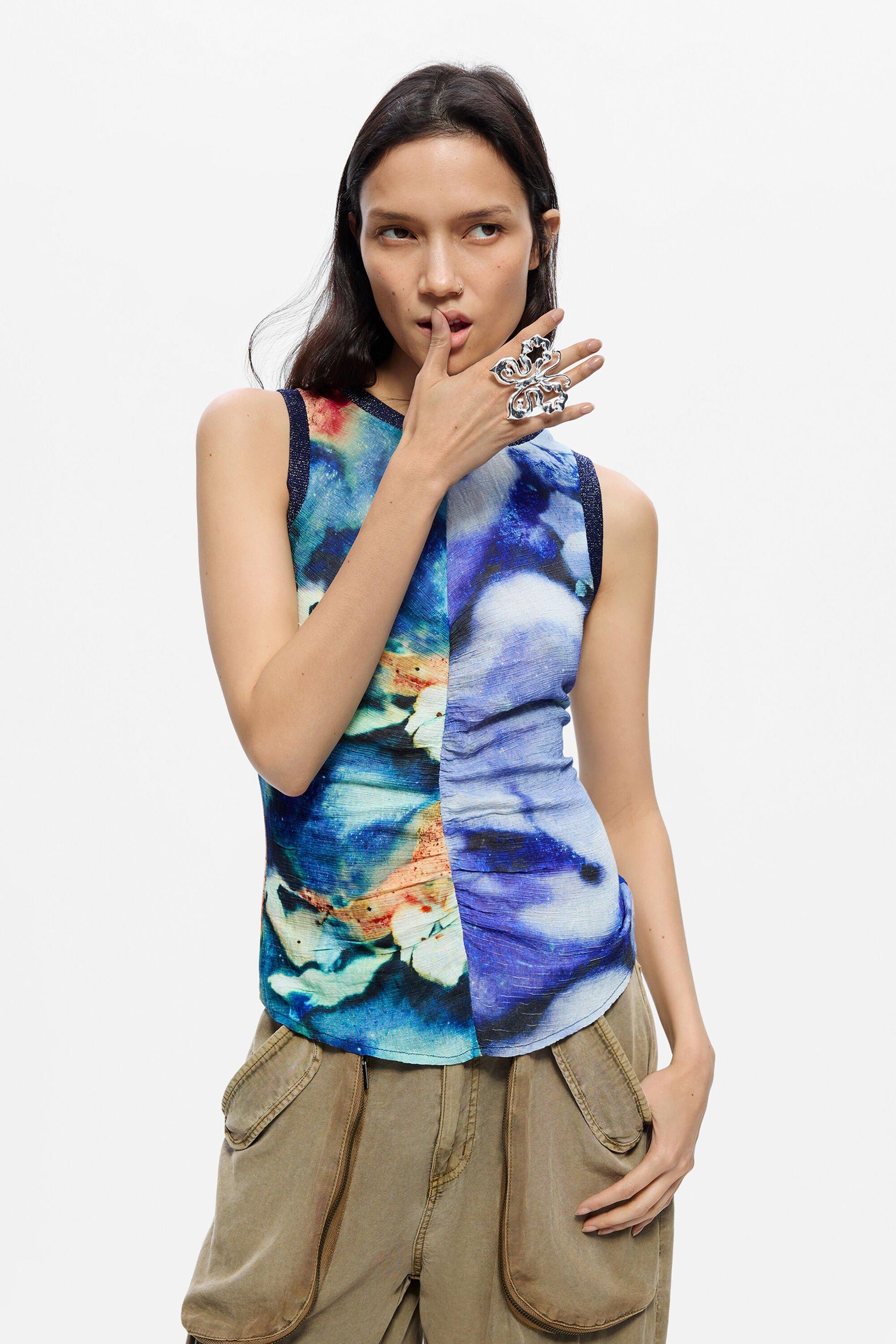 Printed Sleeveless Blouse by DESIGUAL