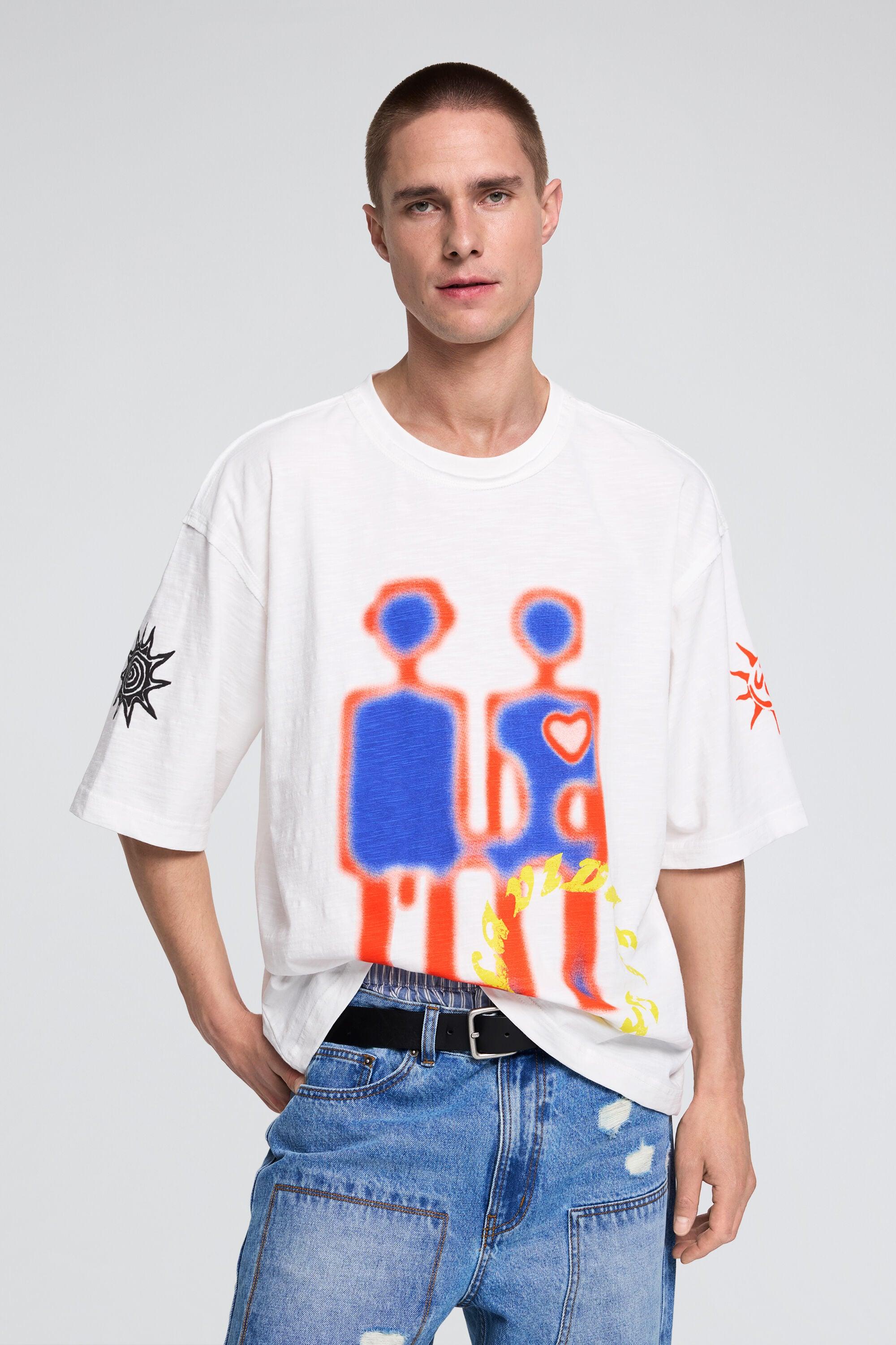 Printed T-shirt with robots by DESIGUAL