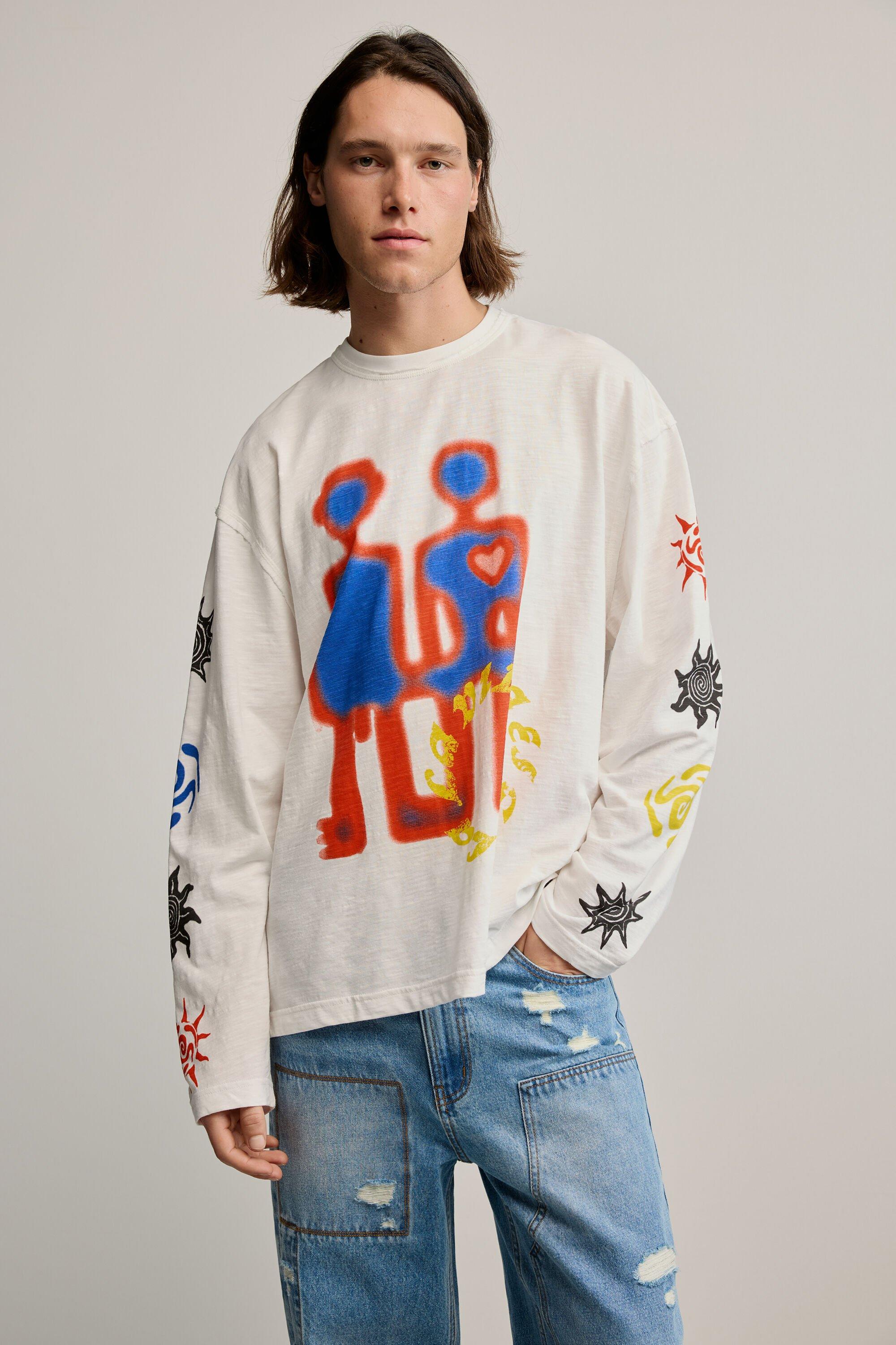 Printed cotton T-shirt by undefined Printed cotton T-shirt by undefined