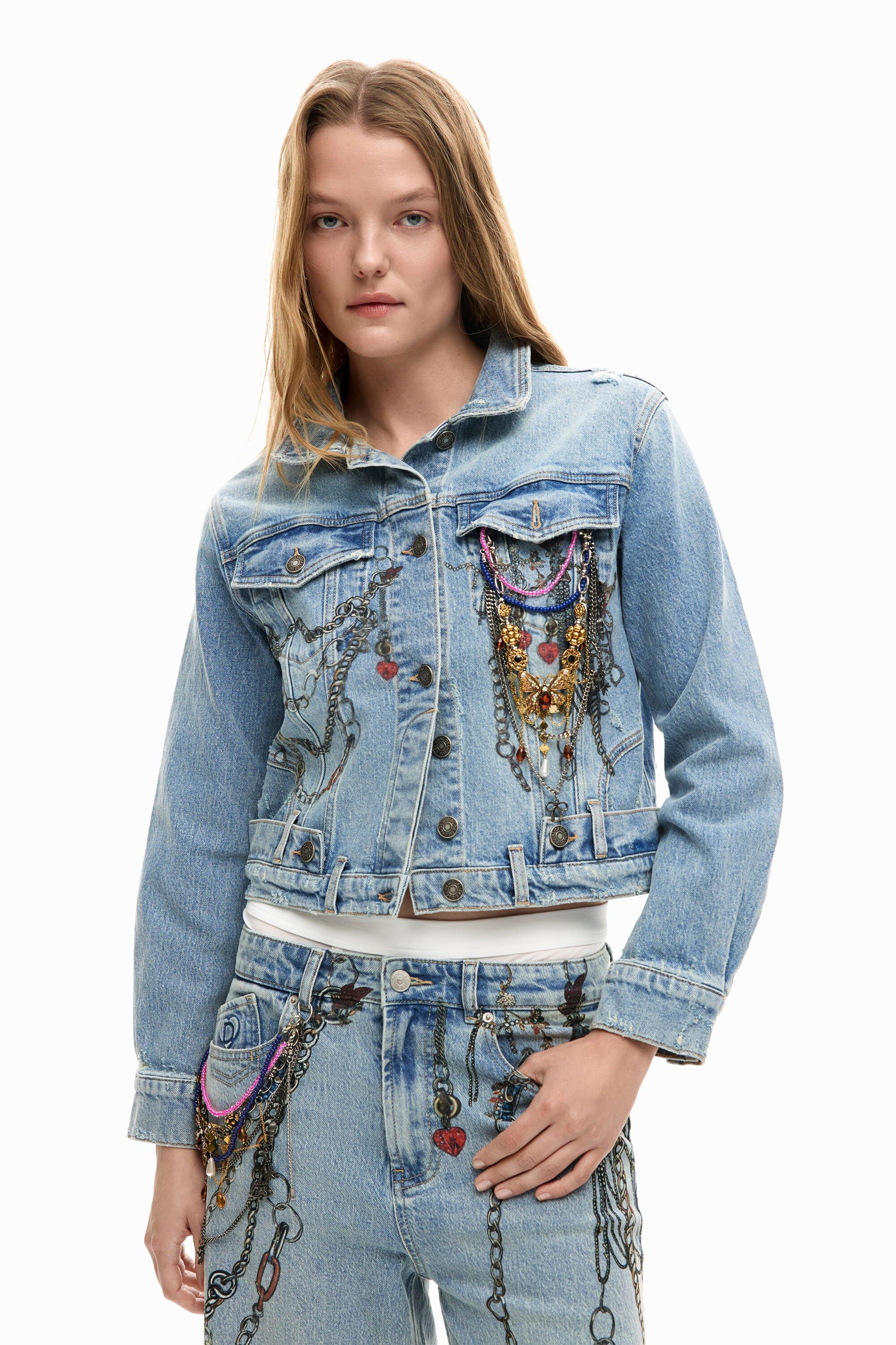 Printed denim jacket by DESIGUAL