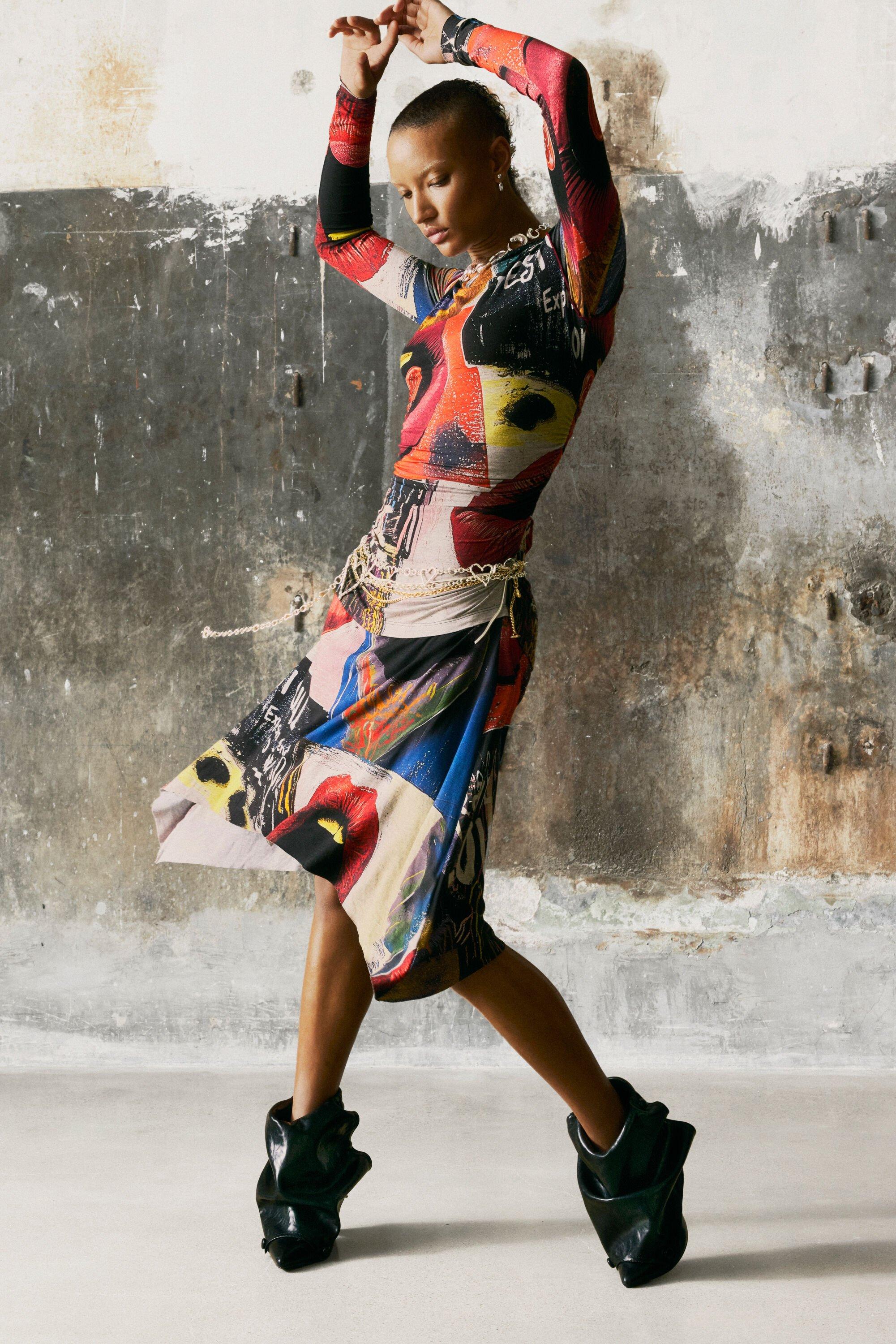 Printed dress mouths by DESIGUAL