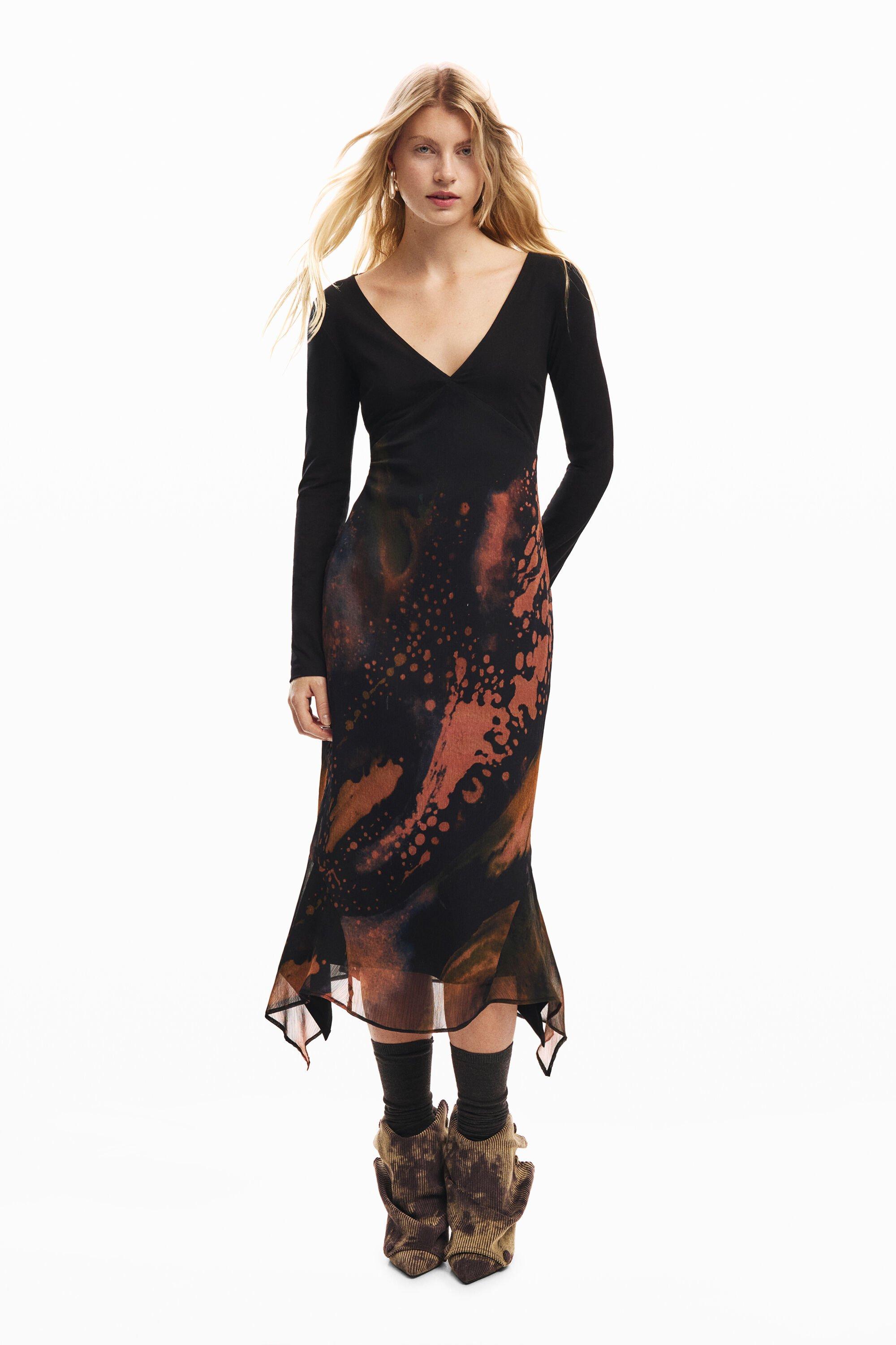 Printed long dress by DESIGUAL