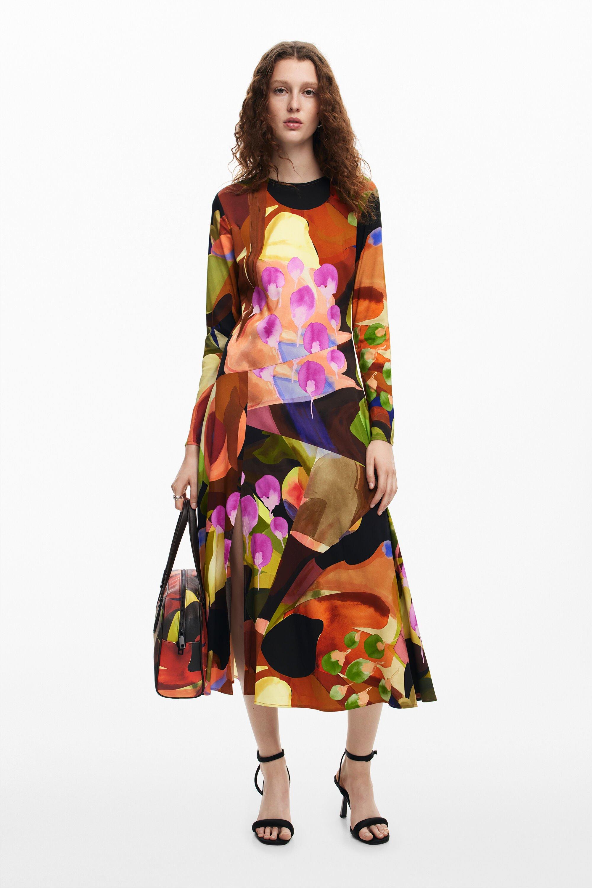 Printed midi dress. Christian Lacroix by DESIGUAL