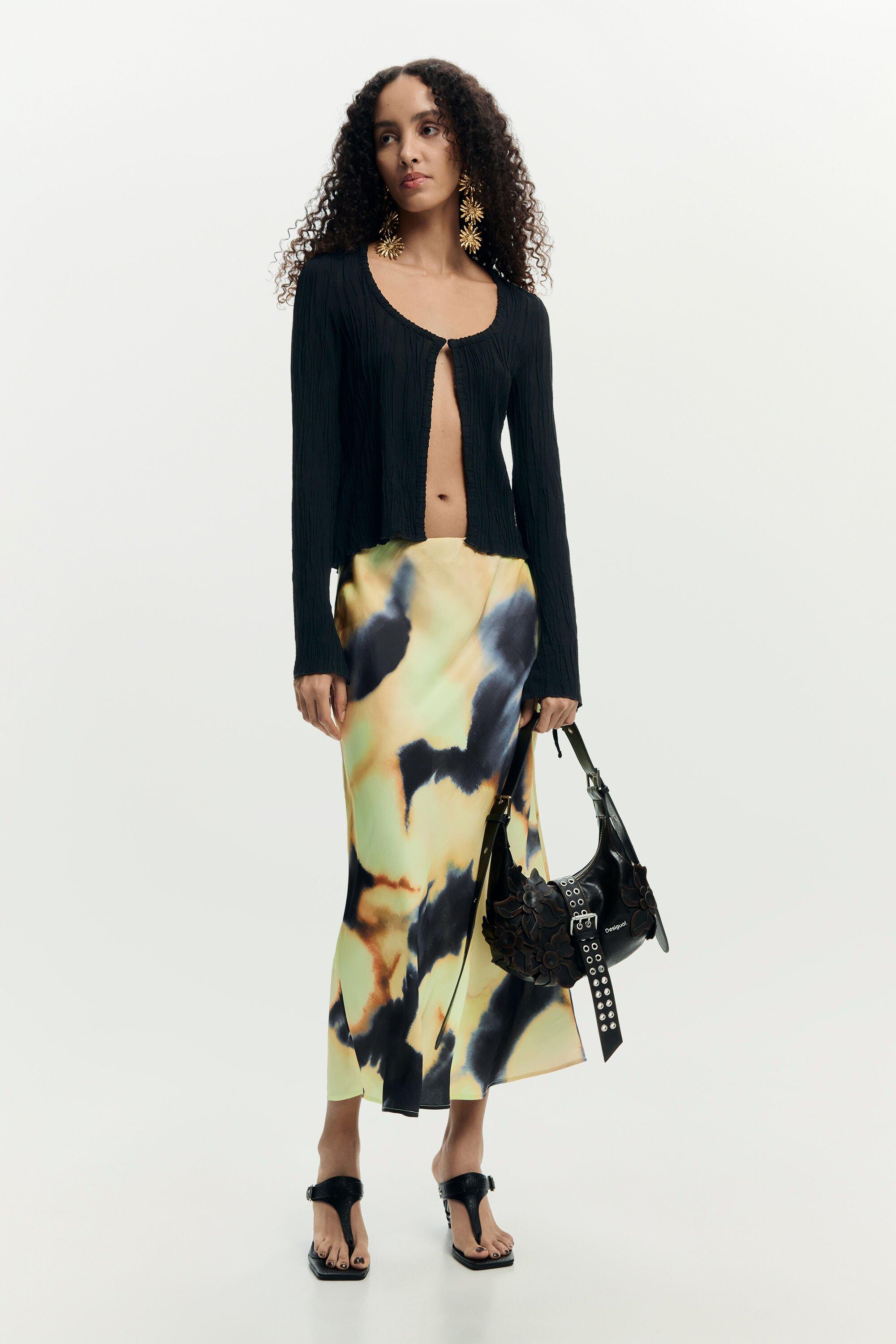 Printed midi skirt by DESIGUAL