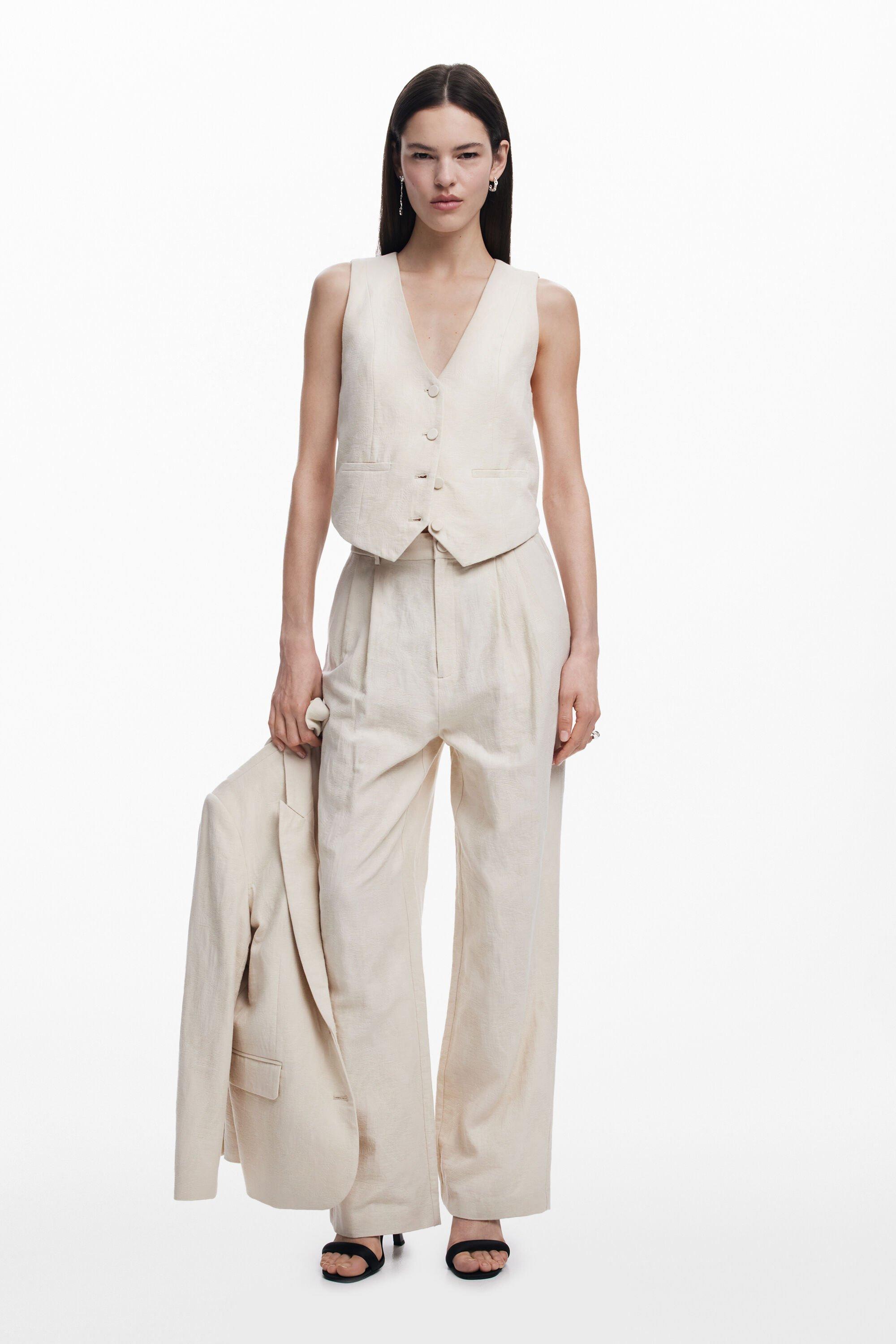 Printed pleated trousers by DESIGUAL