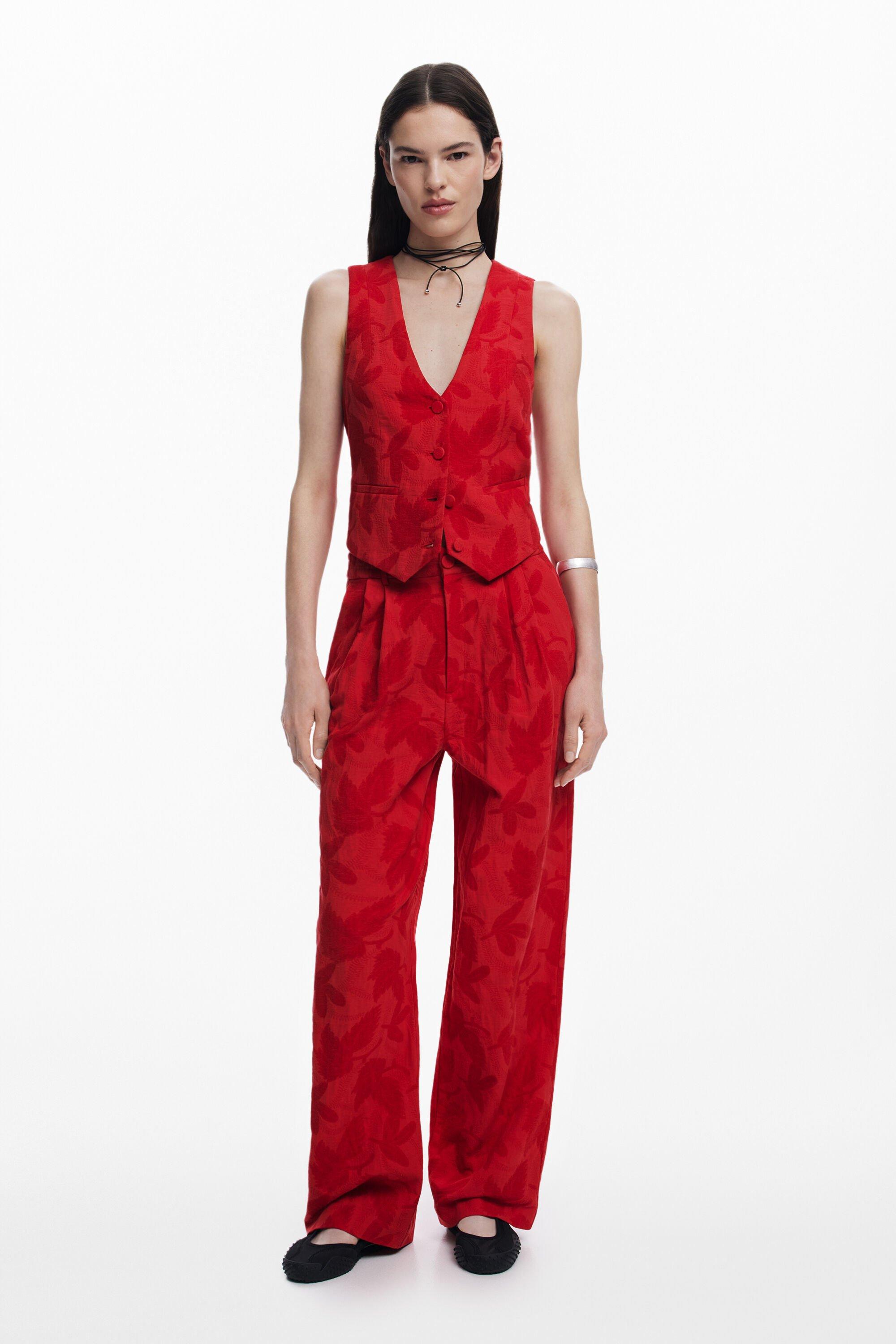 Printed pleated trousers by DESIGUAL