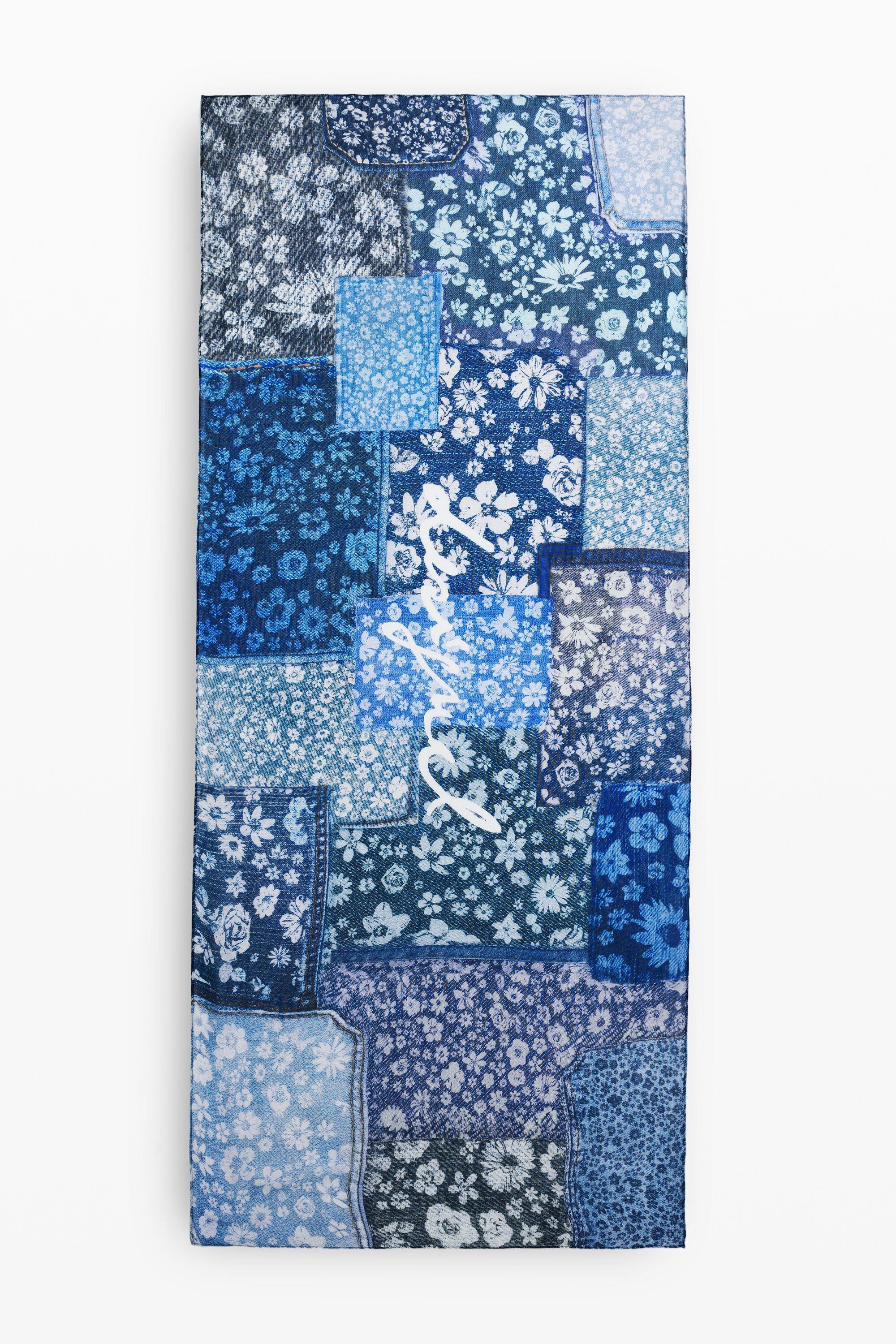 Rectangular Denim Patch Scarf by DESIGUAL