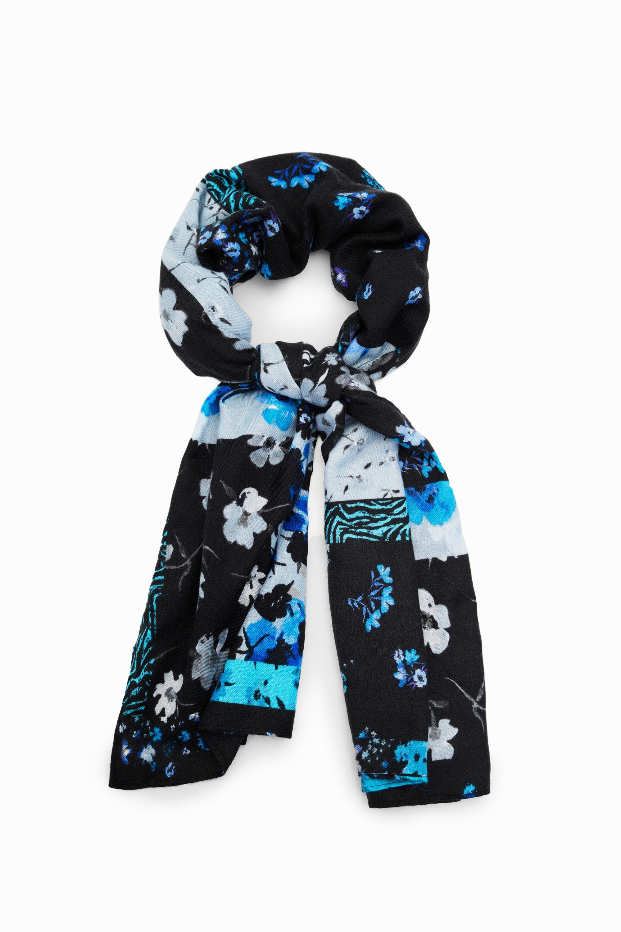 Rectangular patchwork floral foulard by DESIGUAL
