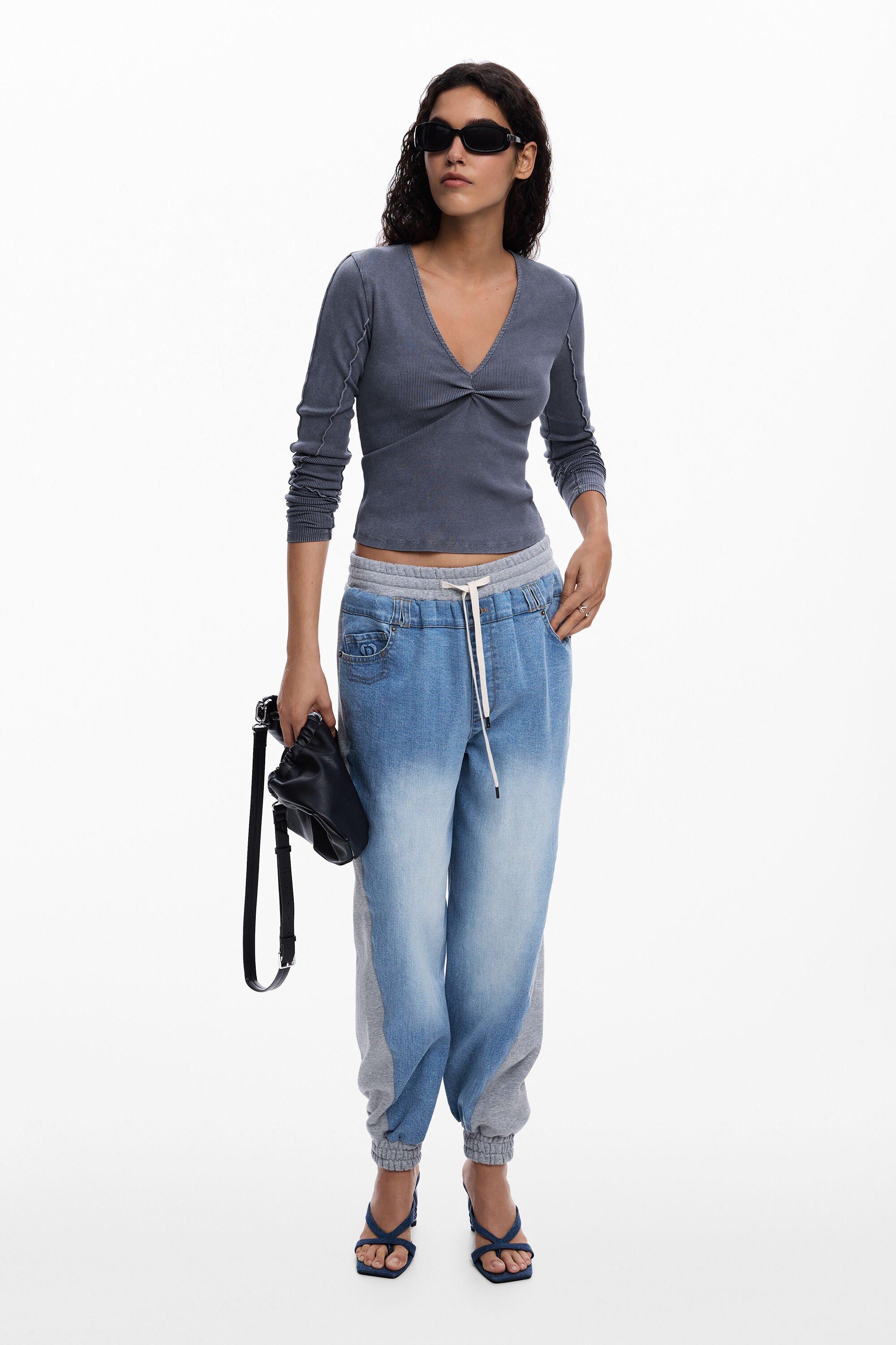 Rib knot t-shirt by DESIGUAL