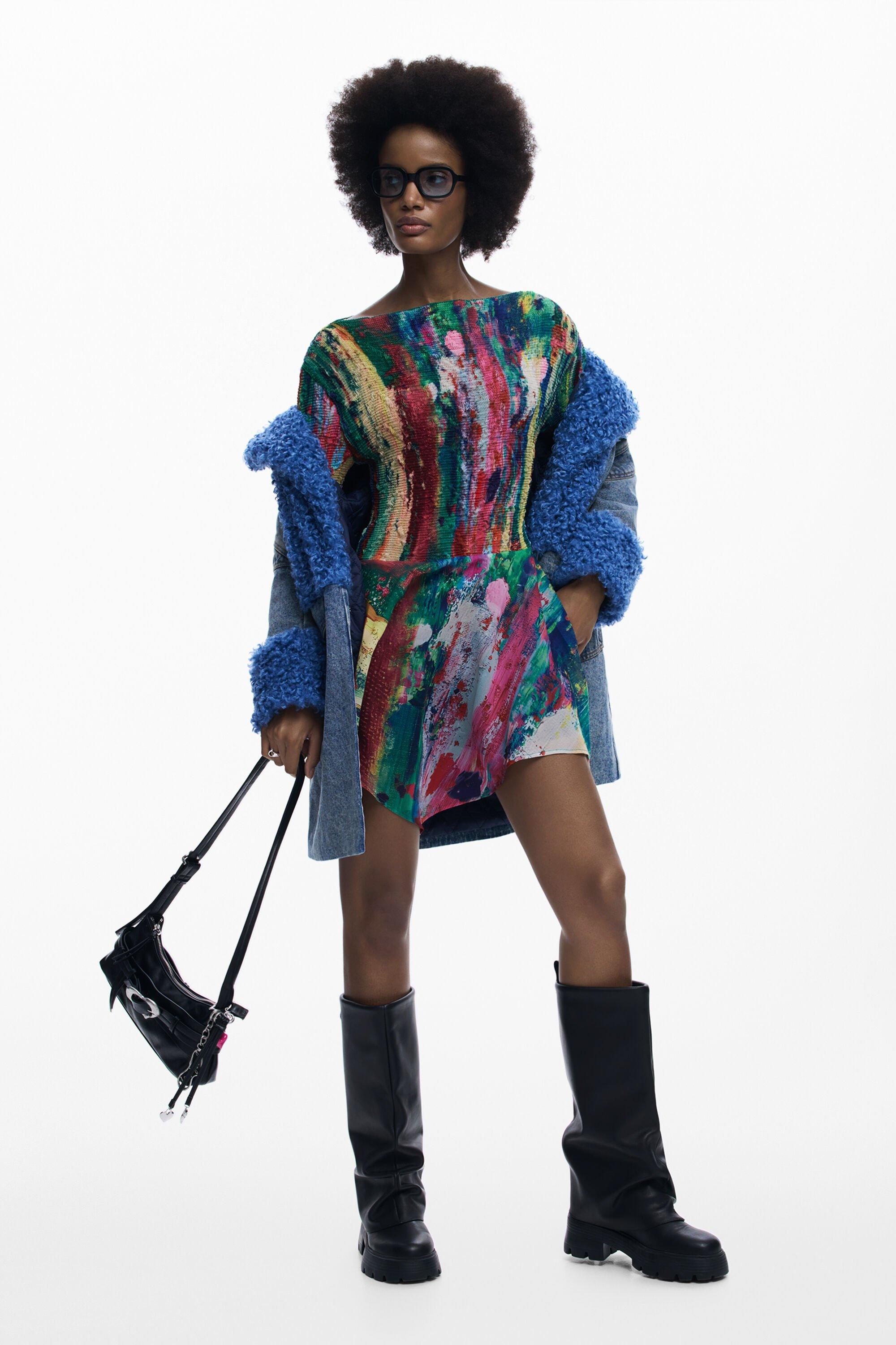 Ruched Asymmetric Dress by DESIGUAL