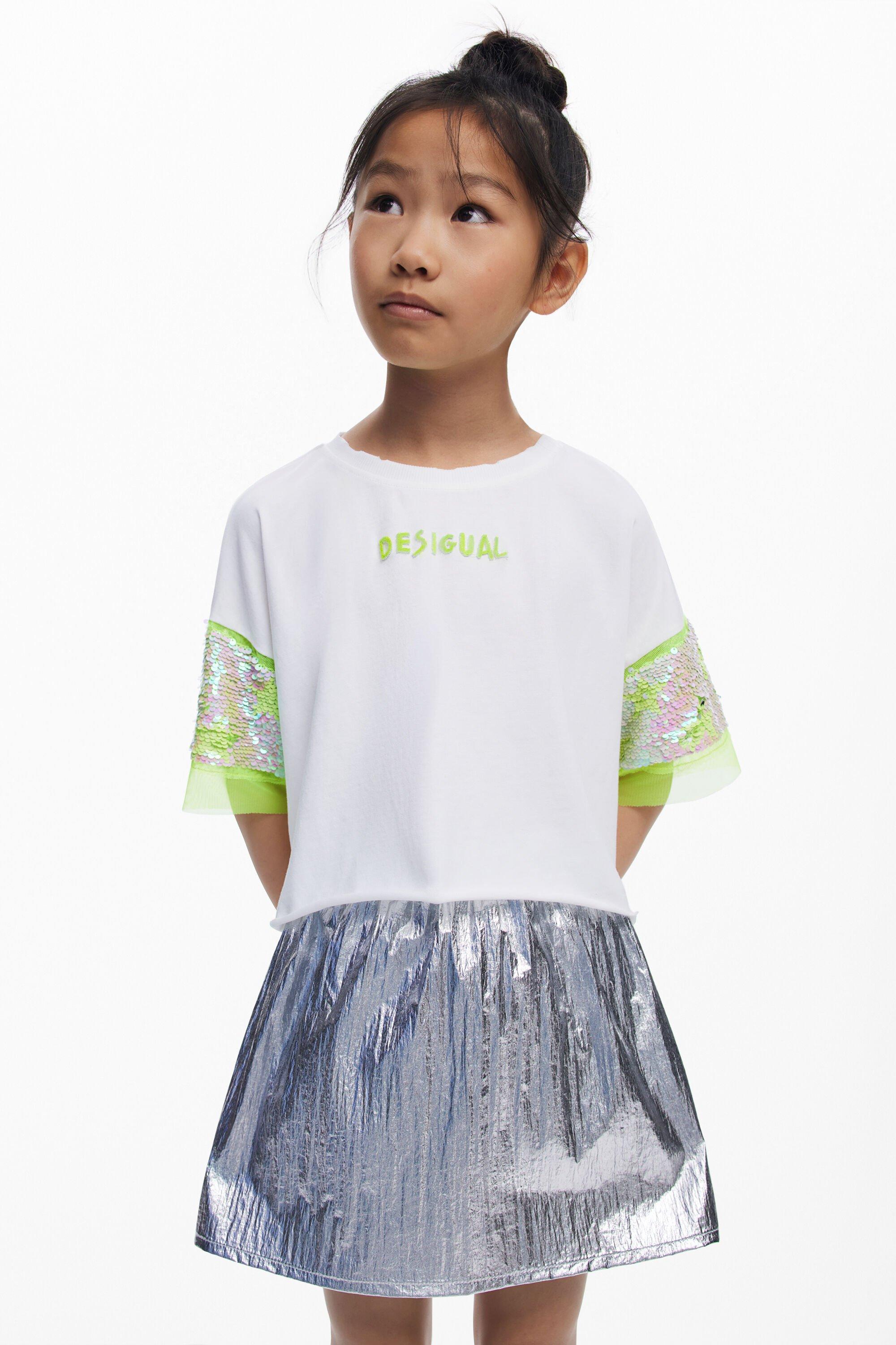 Short-sleeved sequin t-shirt by DESIGUAL