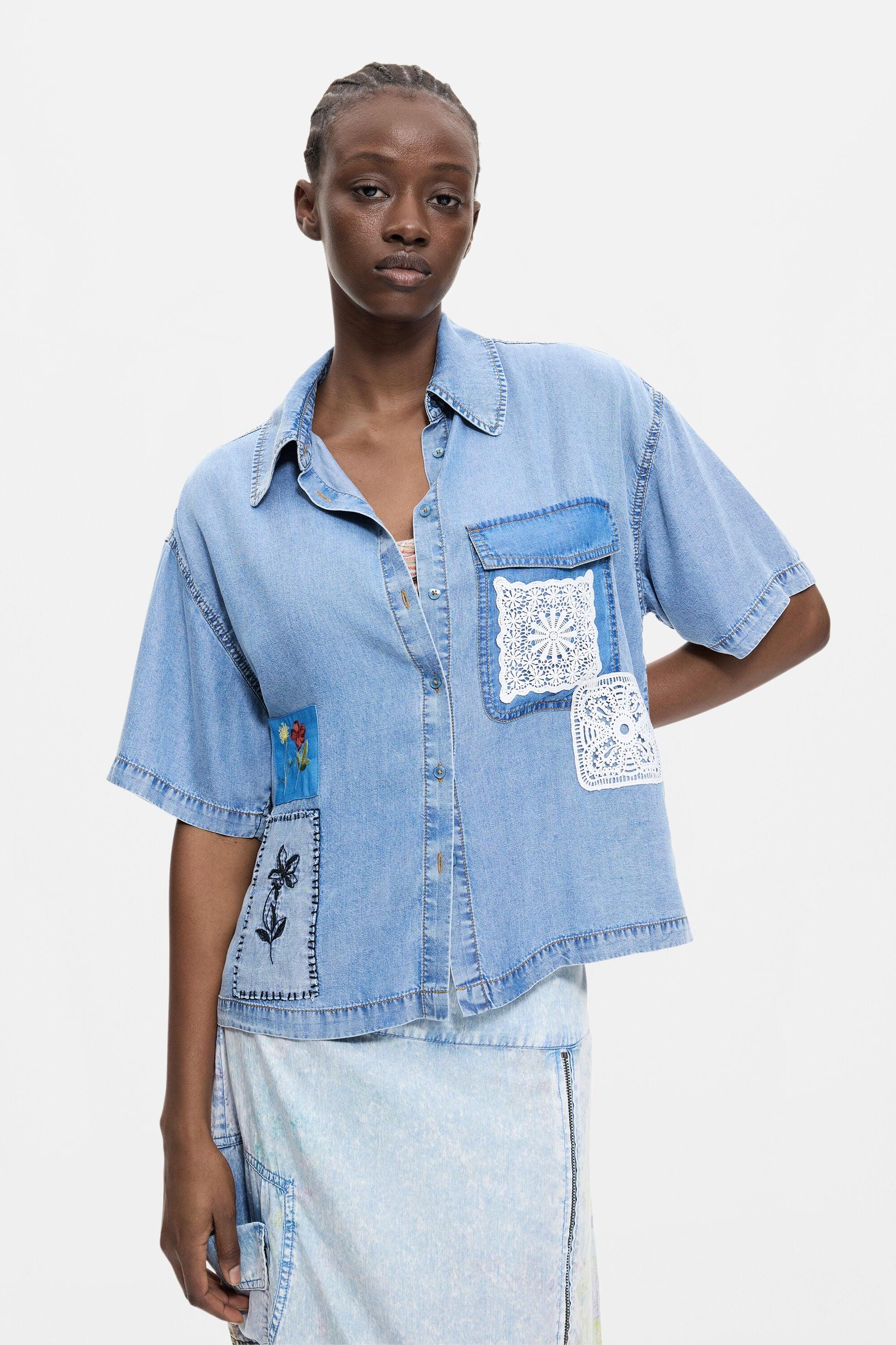 Shortleeve Patchworkhirt by DESIGUAL