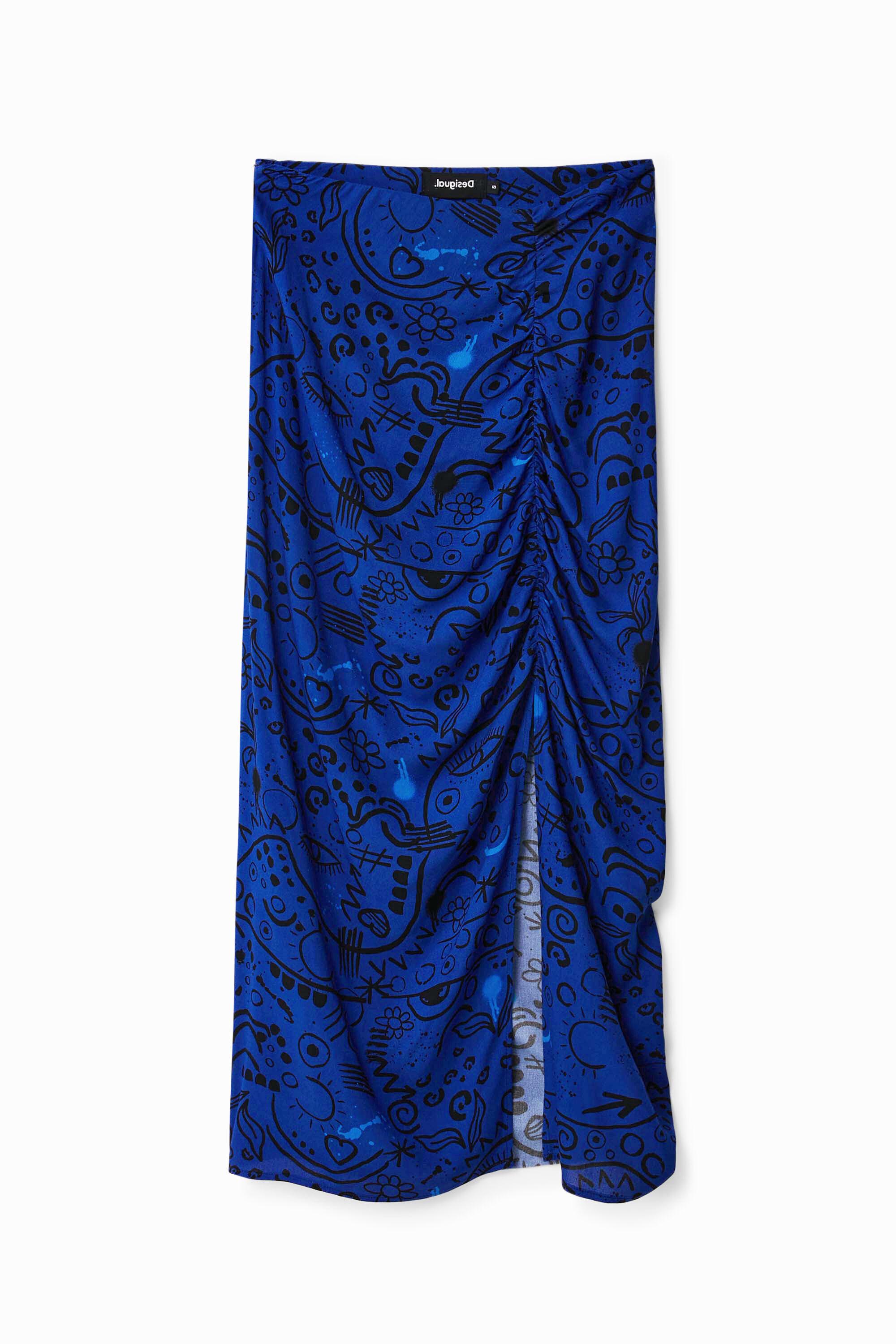 Slim midi slit skirt by DESIGUAL