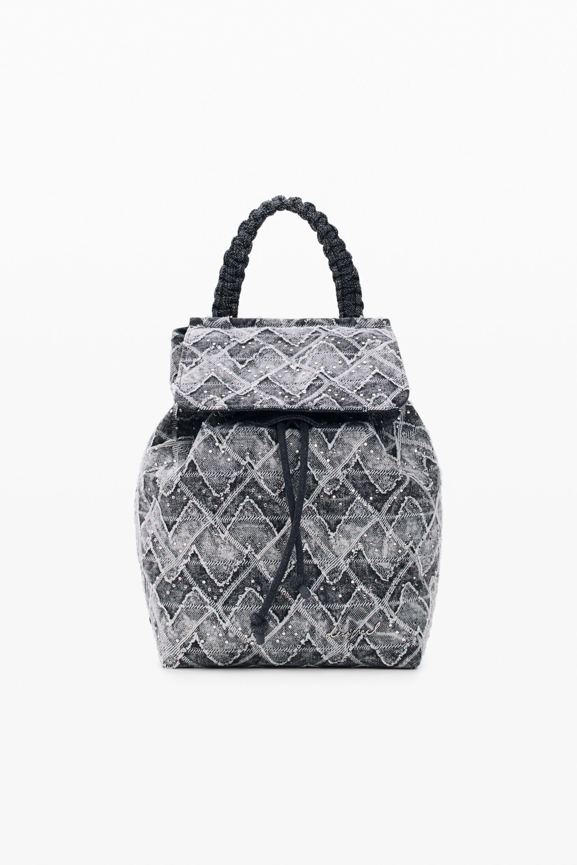 Small denim zigzag backpack by undefined