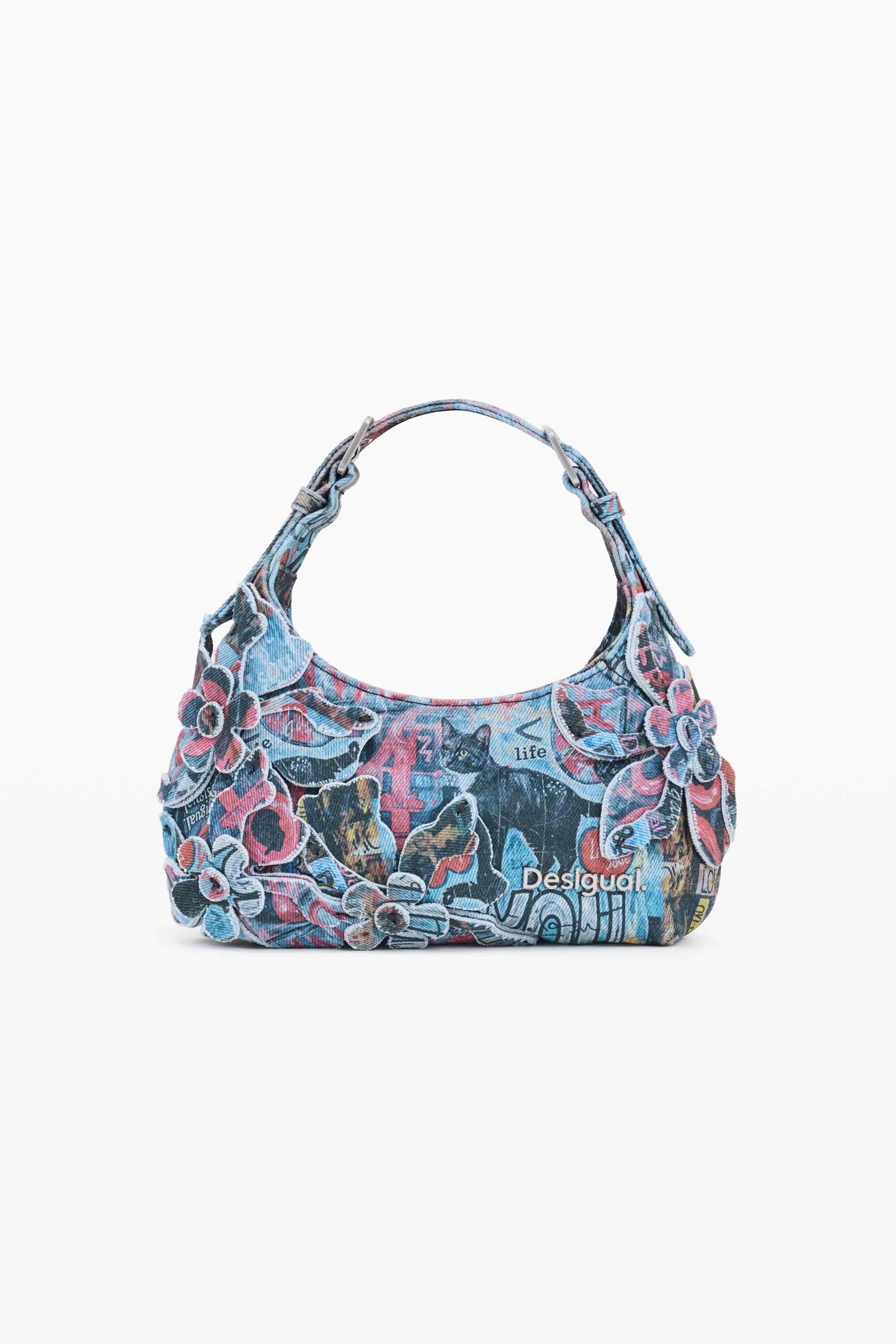 Small printed bag with appliqués by DESIGUAL