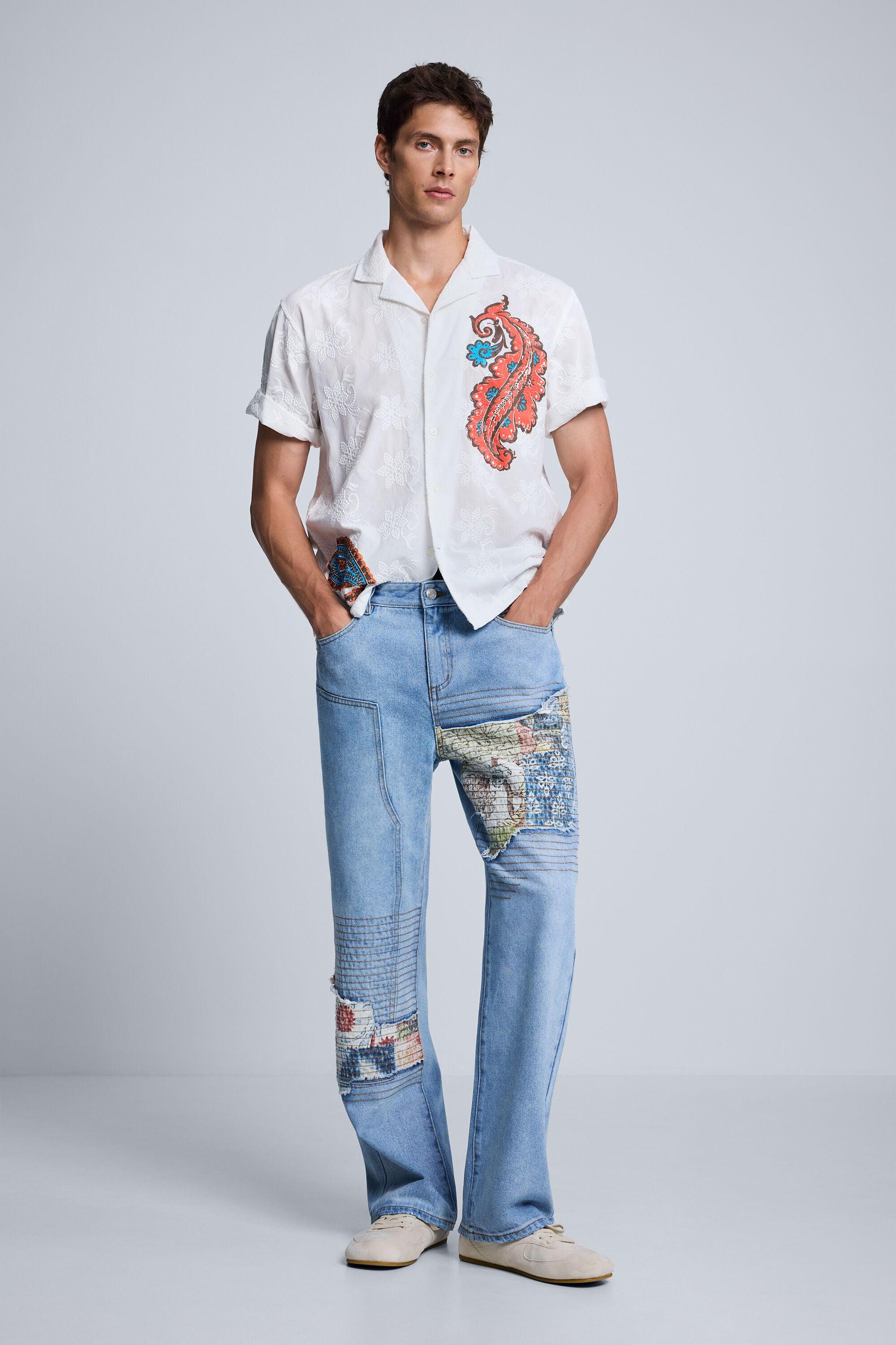 Straight Printed Jeans by DESIGUAL