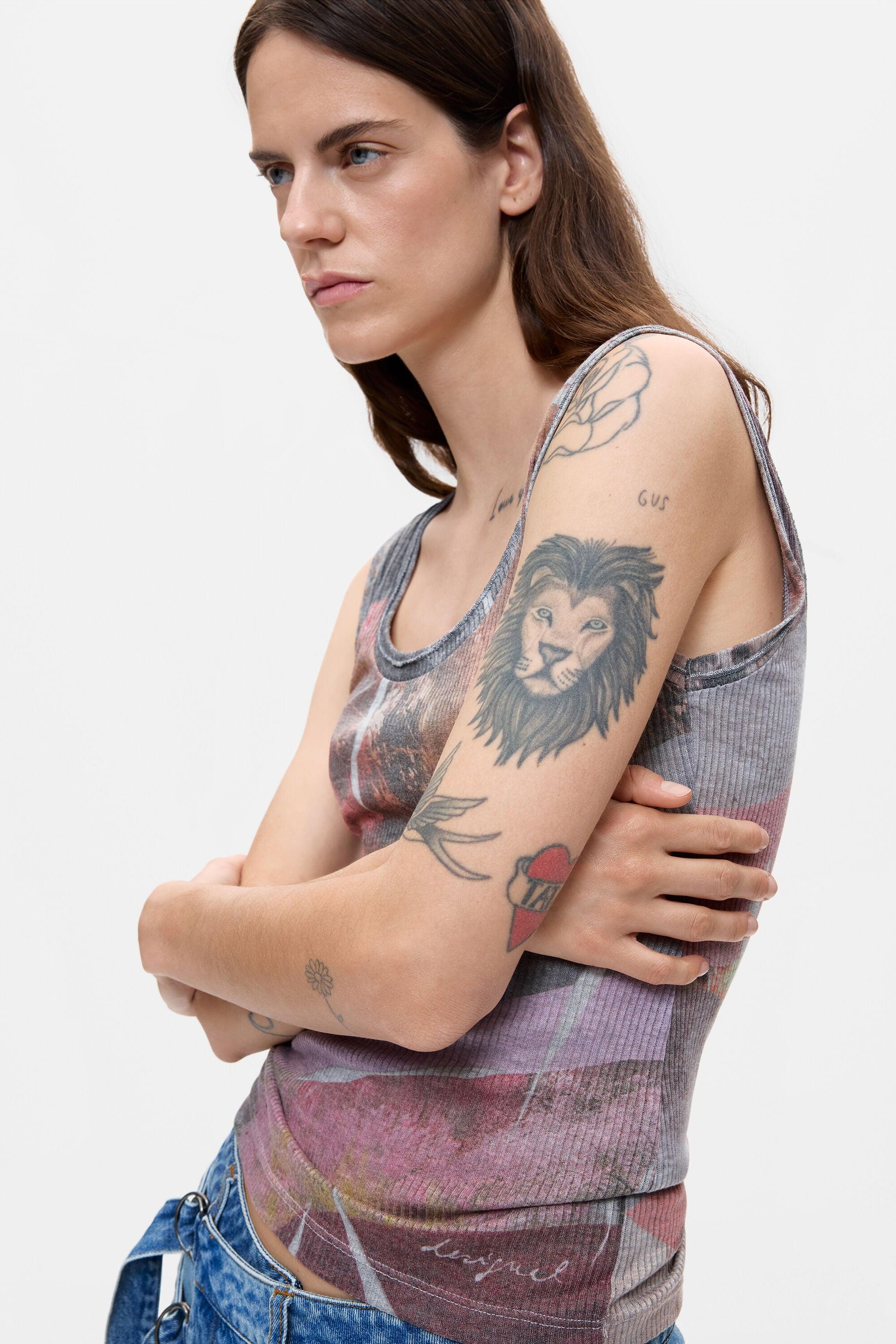 Strappy Knit T-shirt by DESIGUAL