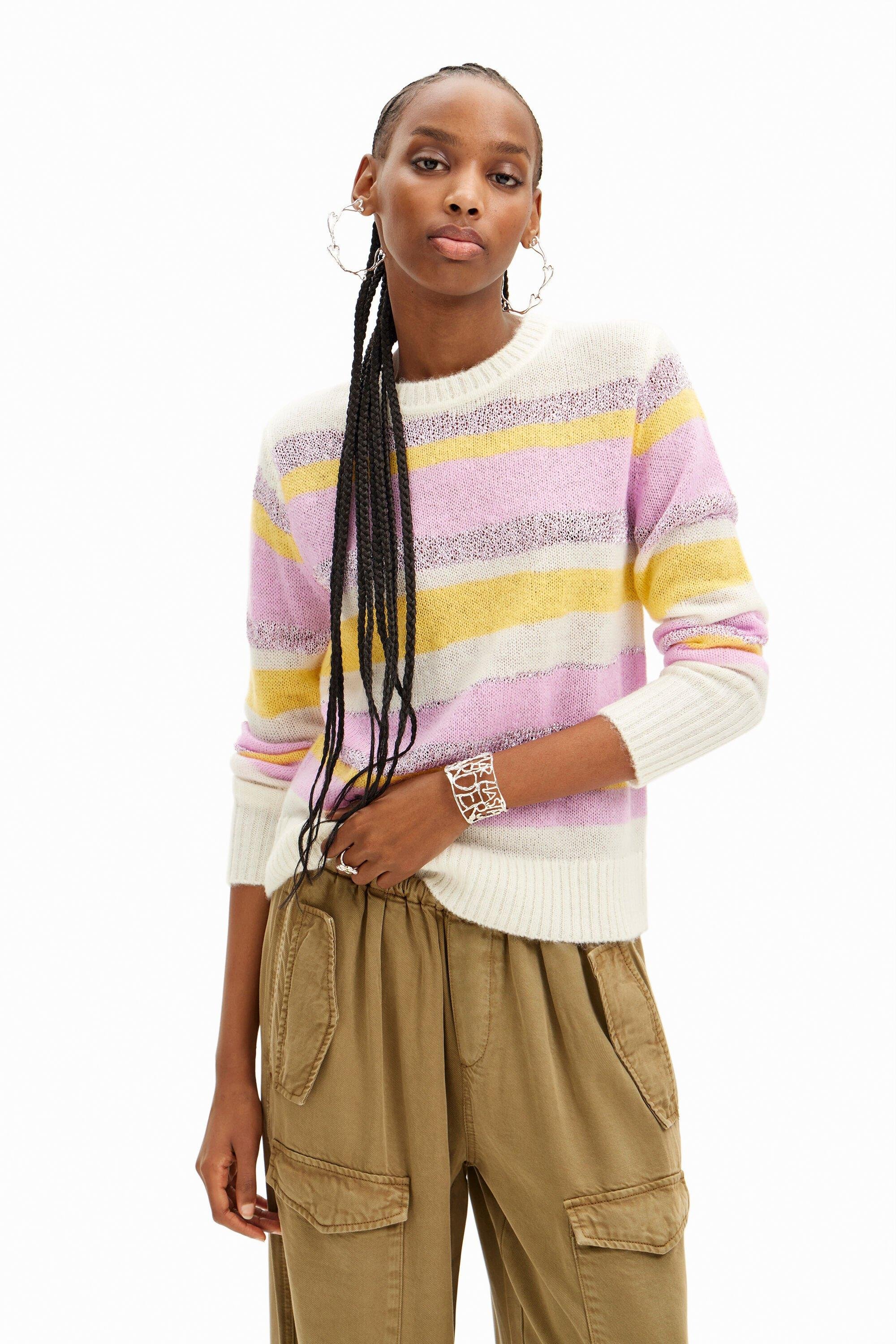 Striped knit pullover by DESIGUAL